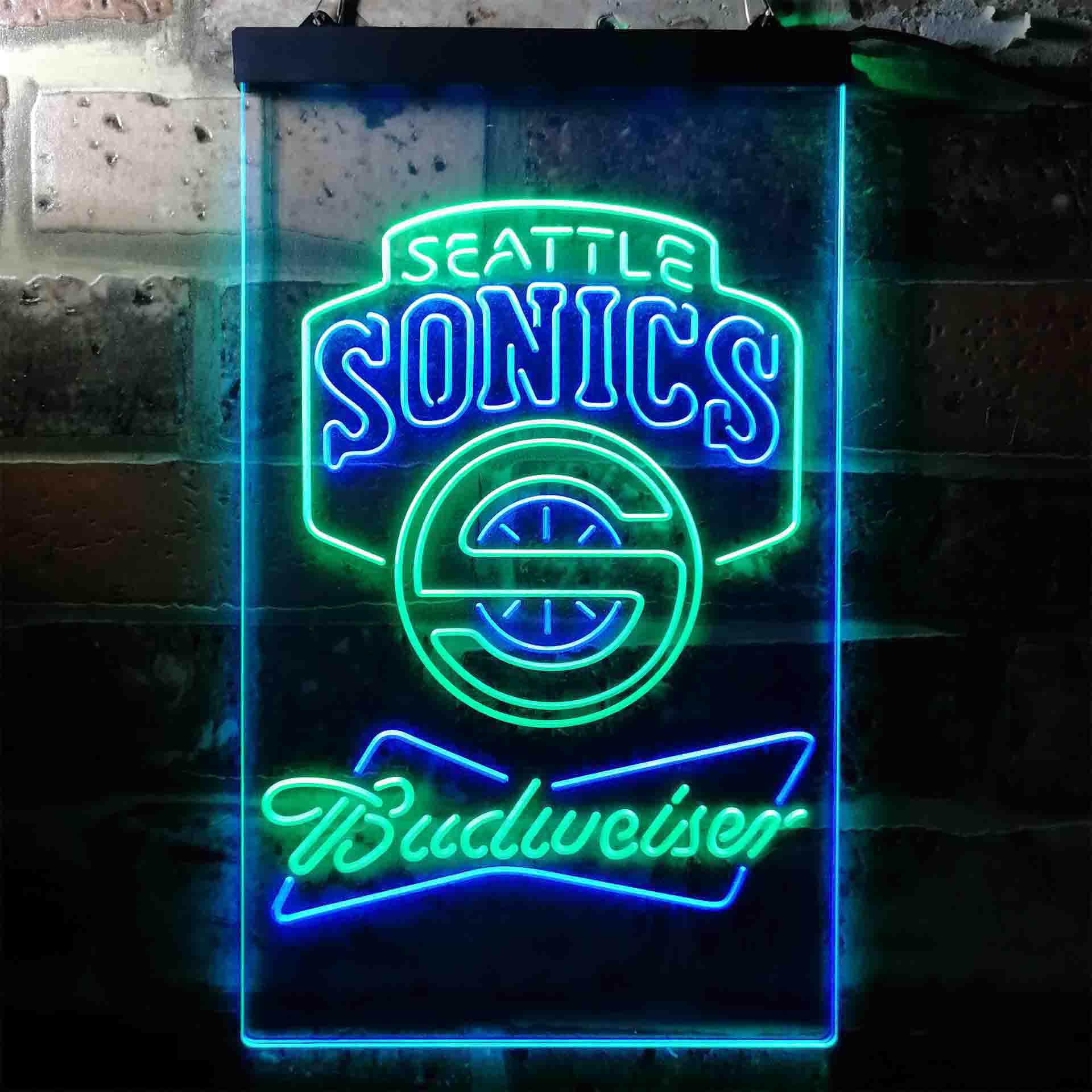 seattle supersonics budweiser beer LED Neon Sign