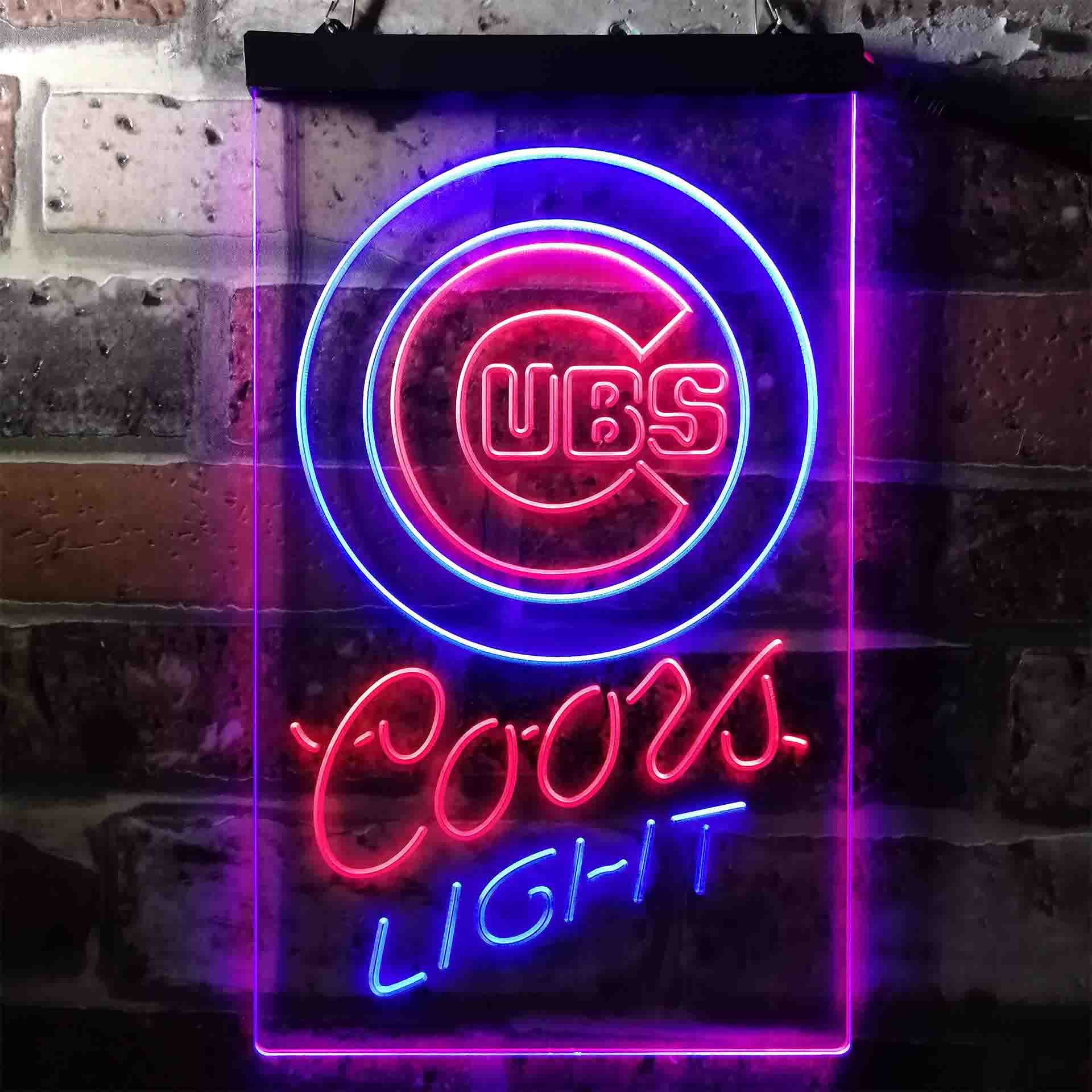 Chicago Cubs Coors Light LED Neon Sign