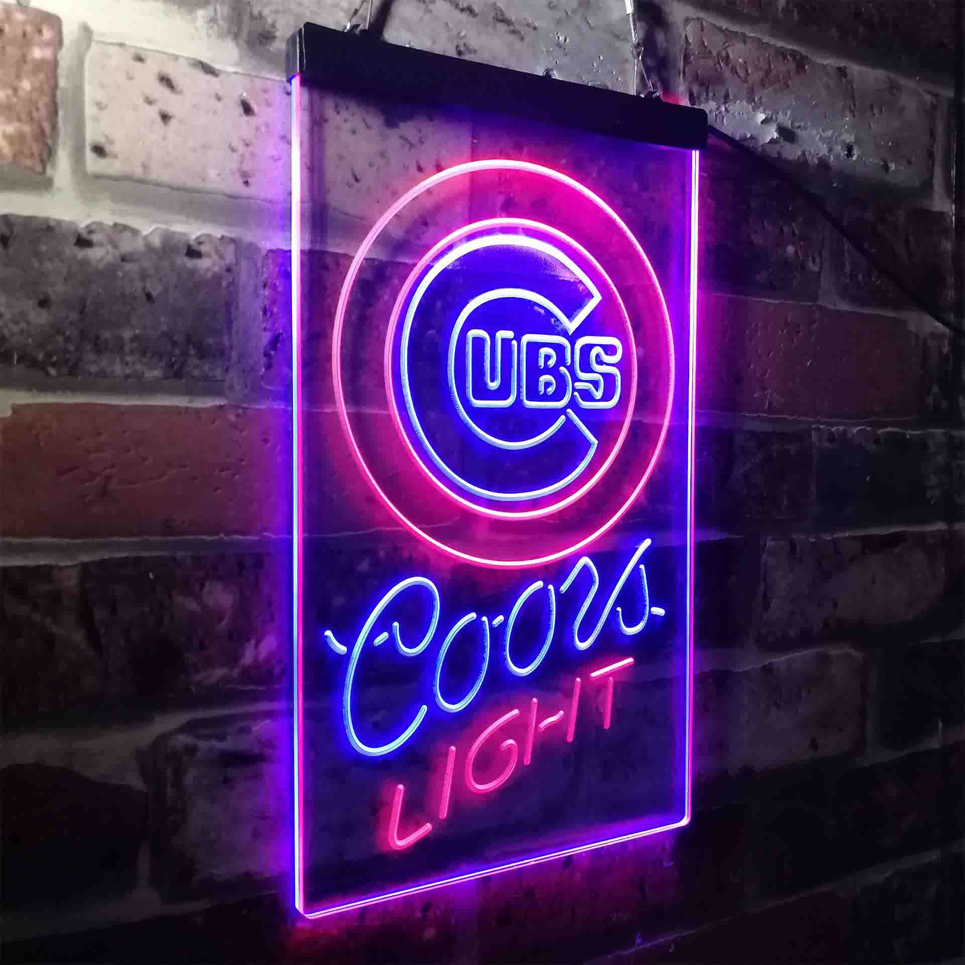 Chicago Cubs Coors Light LED Neon Sign