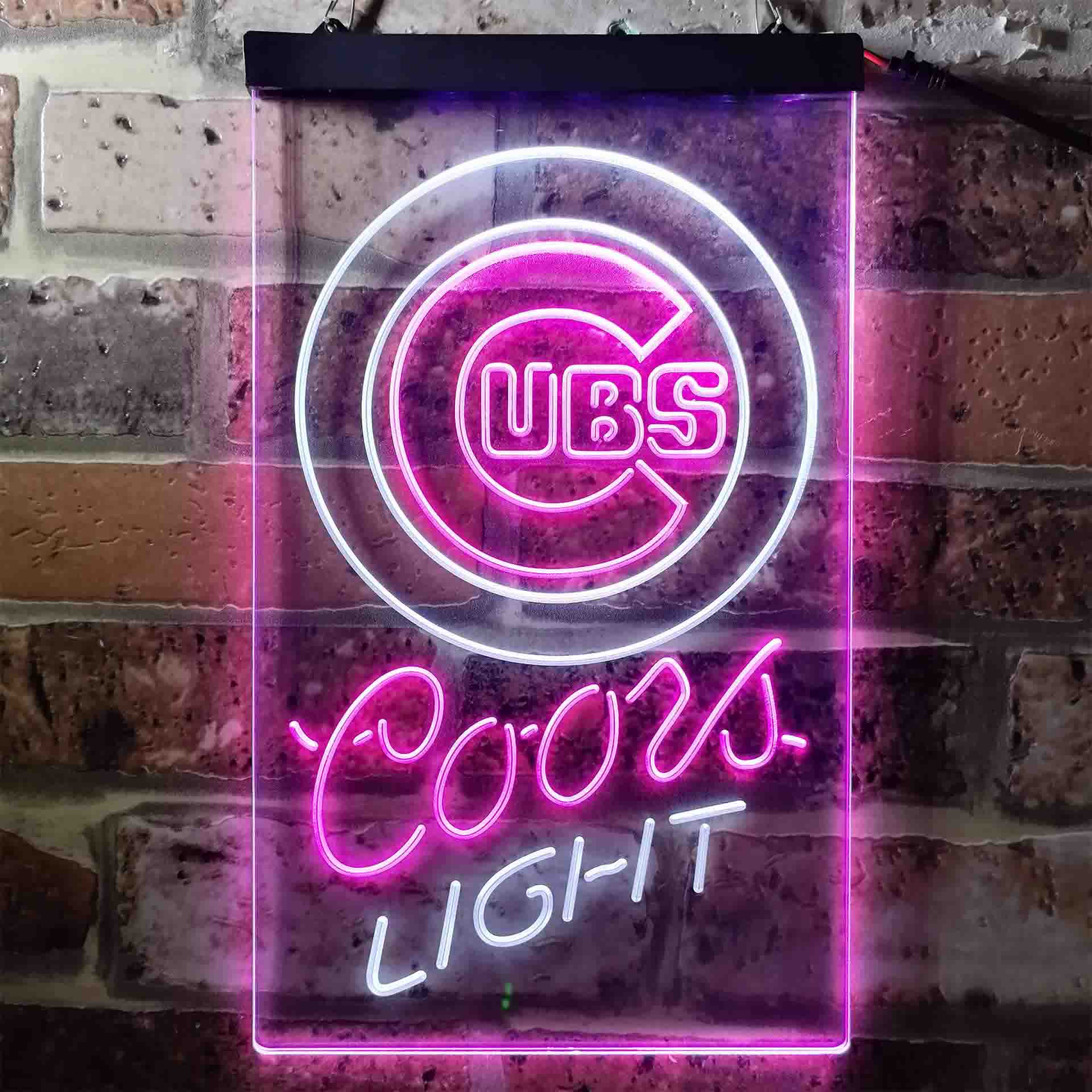 Chicago Cubs Coors Light LED Neon Sign