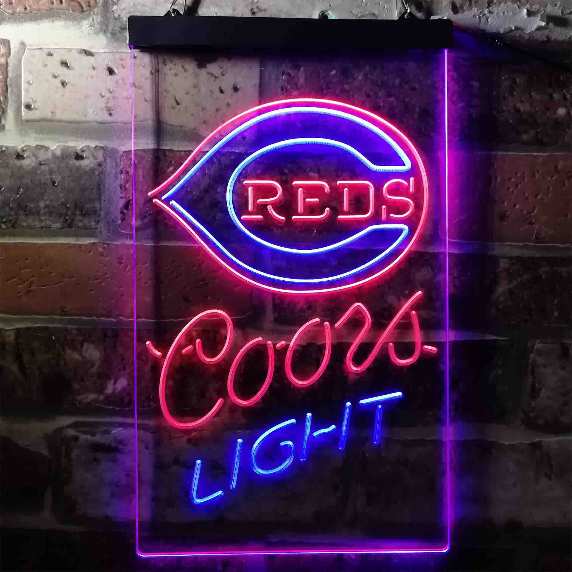 Cincinnati Reds Coors Light LED Neon Sign