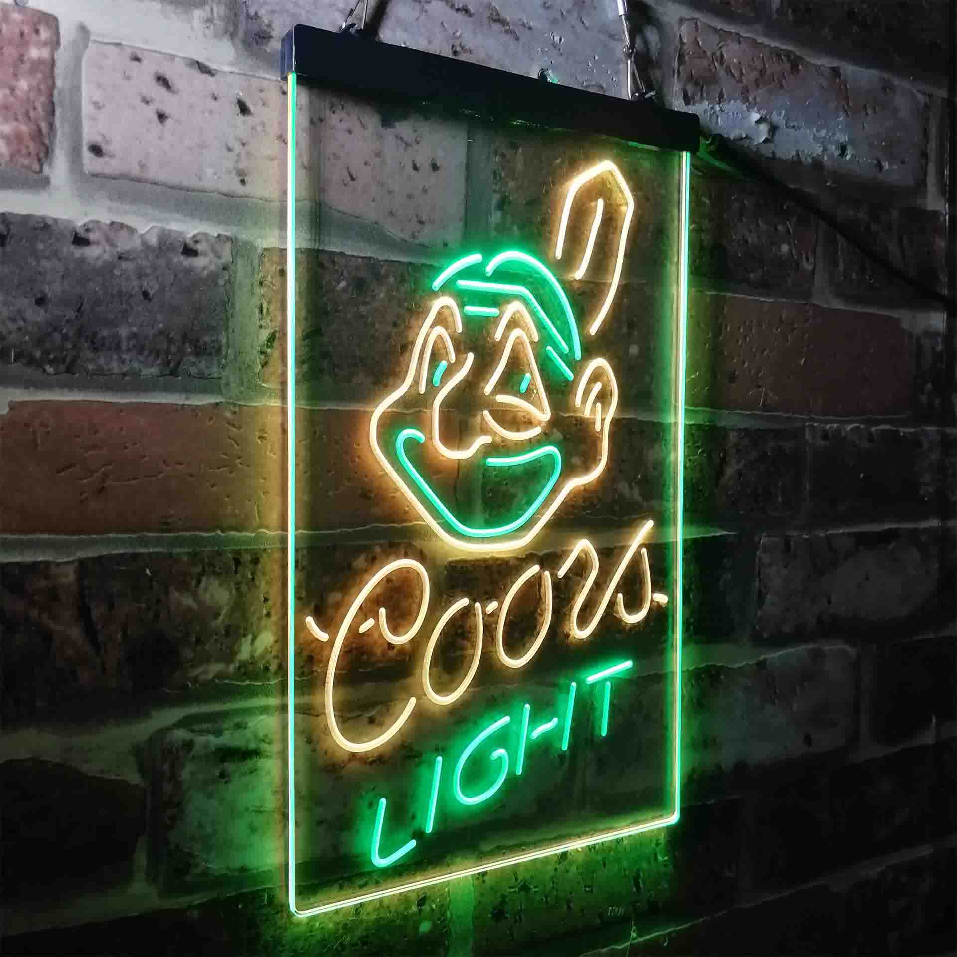 Cleveland Indians Coors Light LED Neon Sign