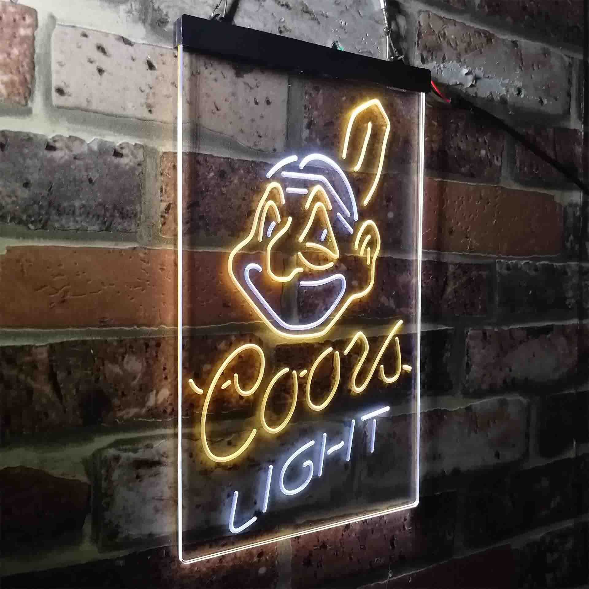 Cleveland Indians Coors Light LED Neon Sign