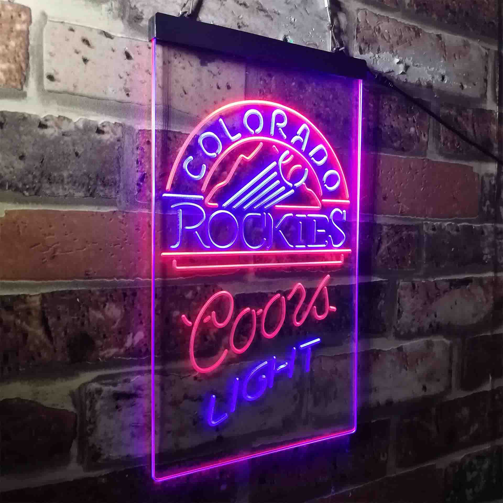 Colorado Rockies Coors Light LED Neon Sign