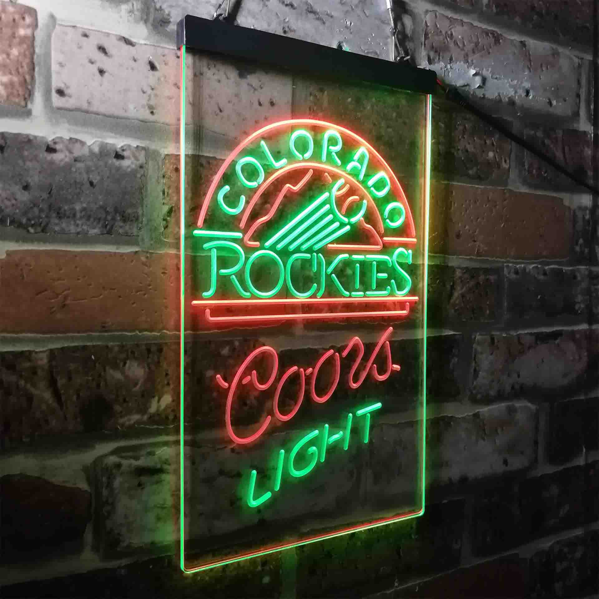 Colorado Rockies Coors Light LED Neon Sign