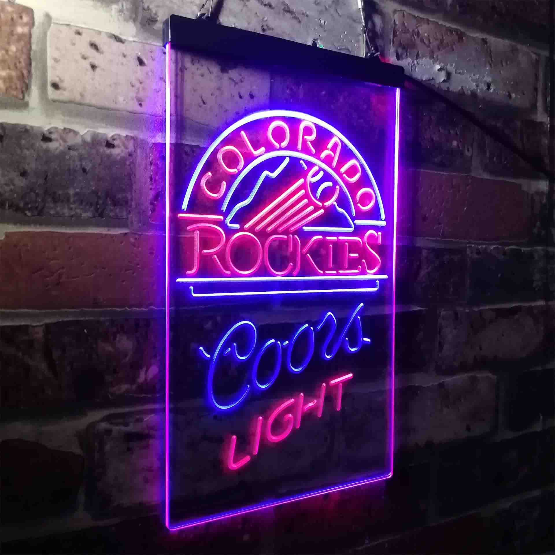 Colorado Rockies Coors Light LED Neon Sign