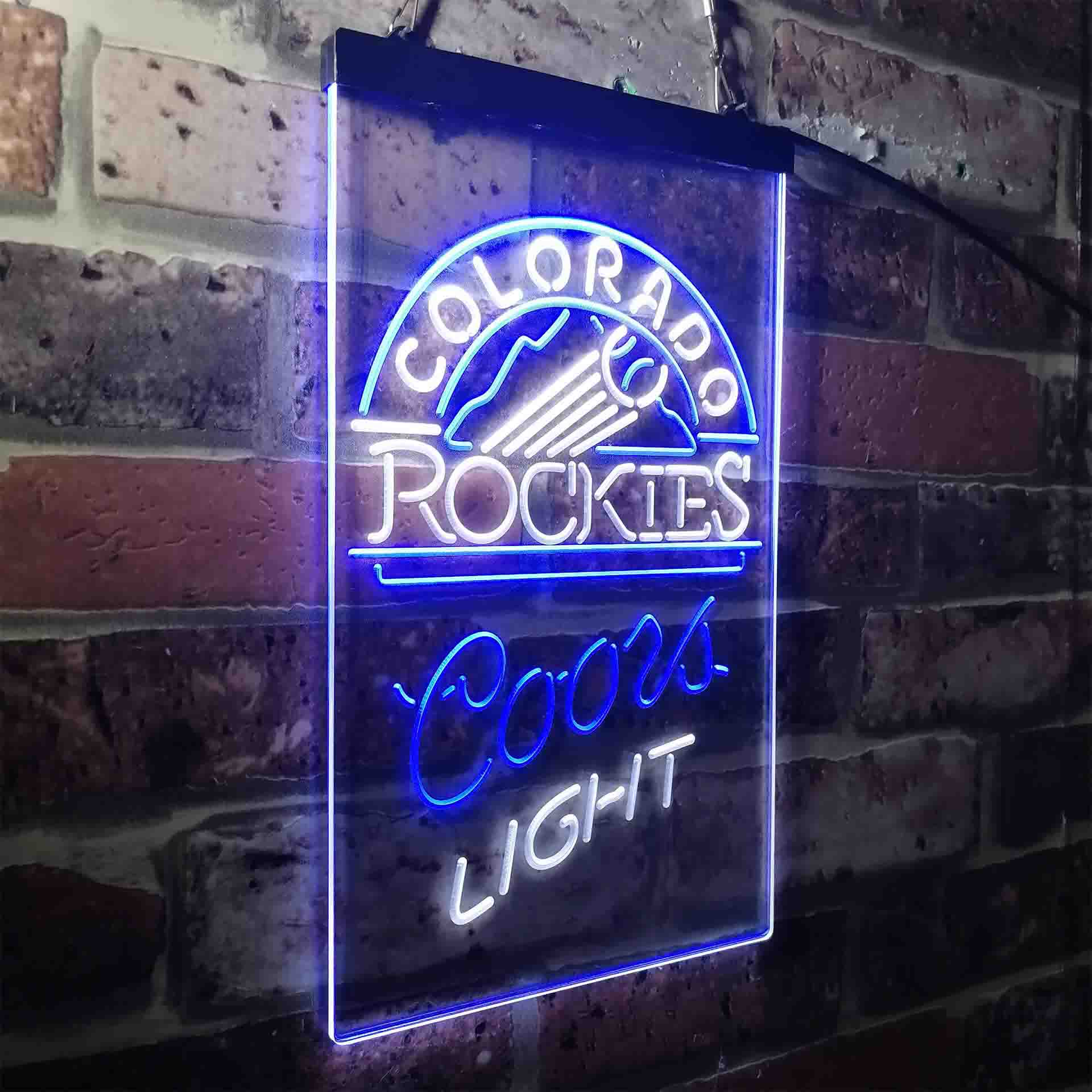 Colorado Rockies Coors Light LED Neon Sign