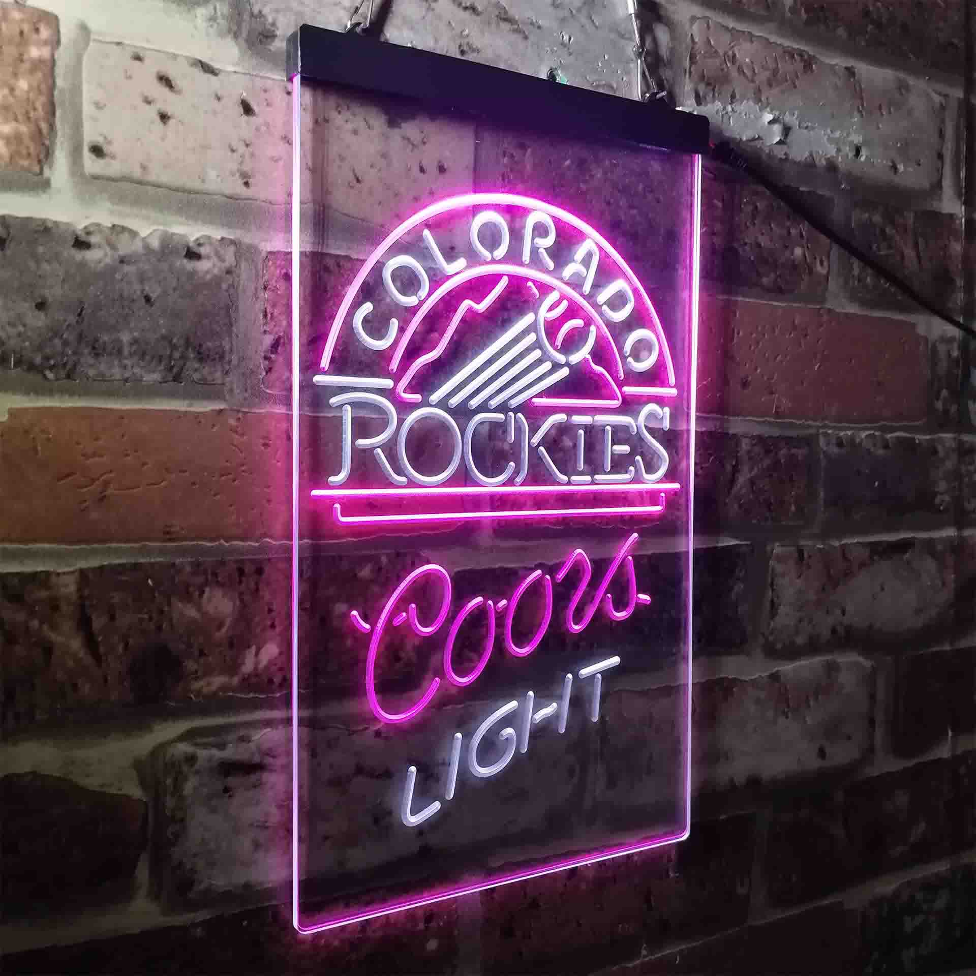 Colorado Rockies Coors Light LED Neon Sign