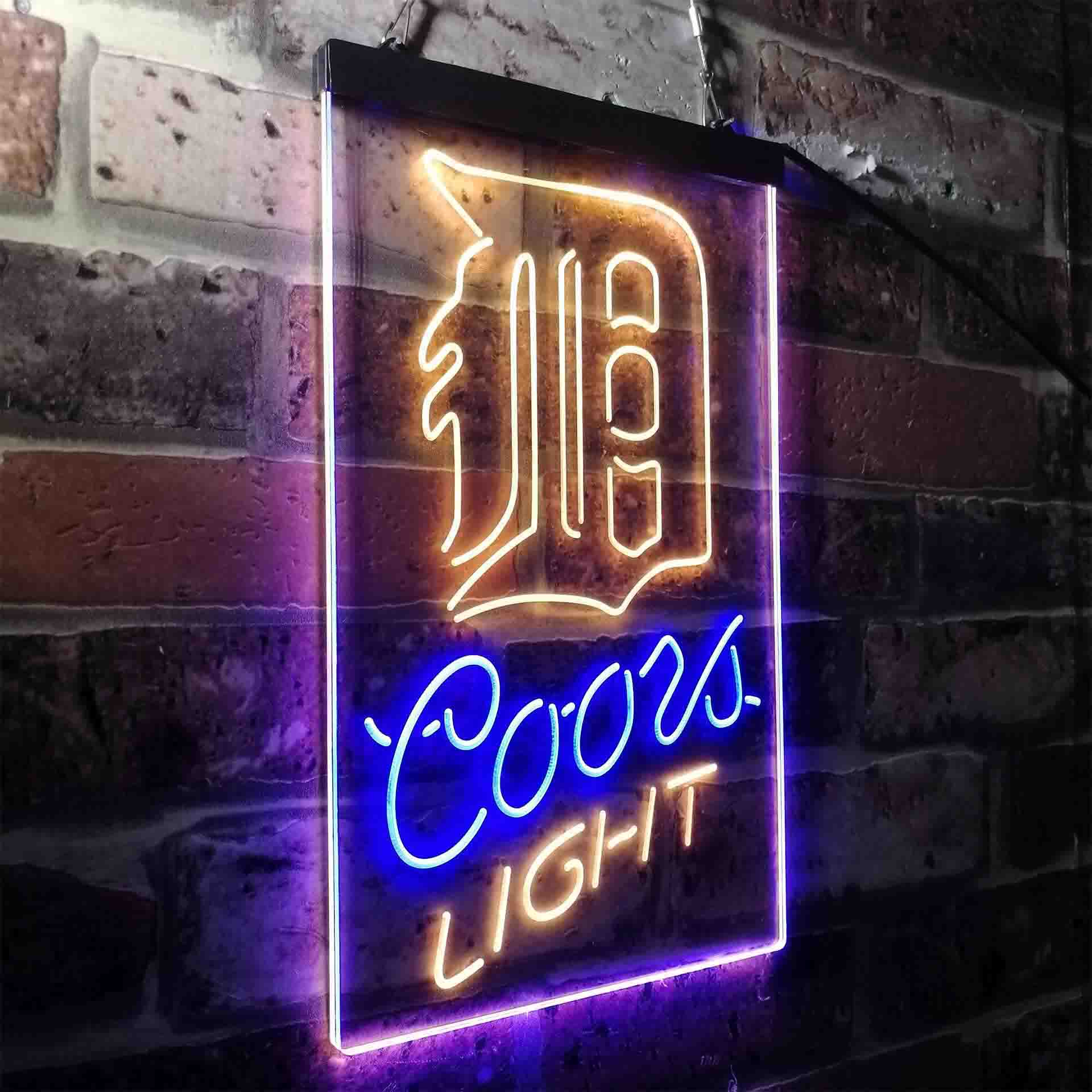 Detroit Tigers Coors Light LED Neon Sign