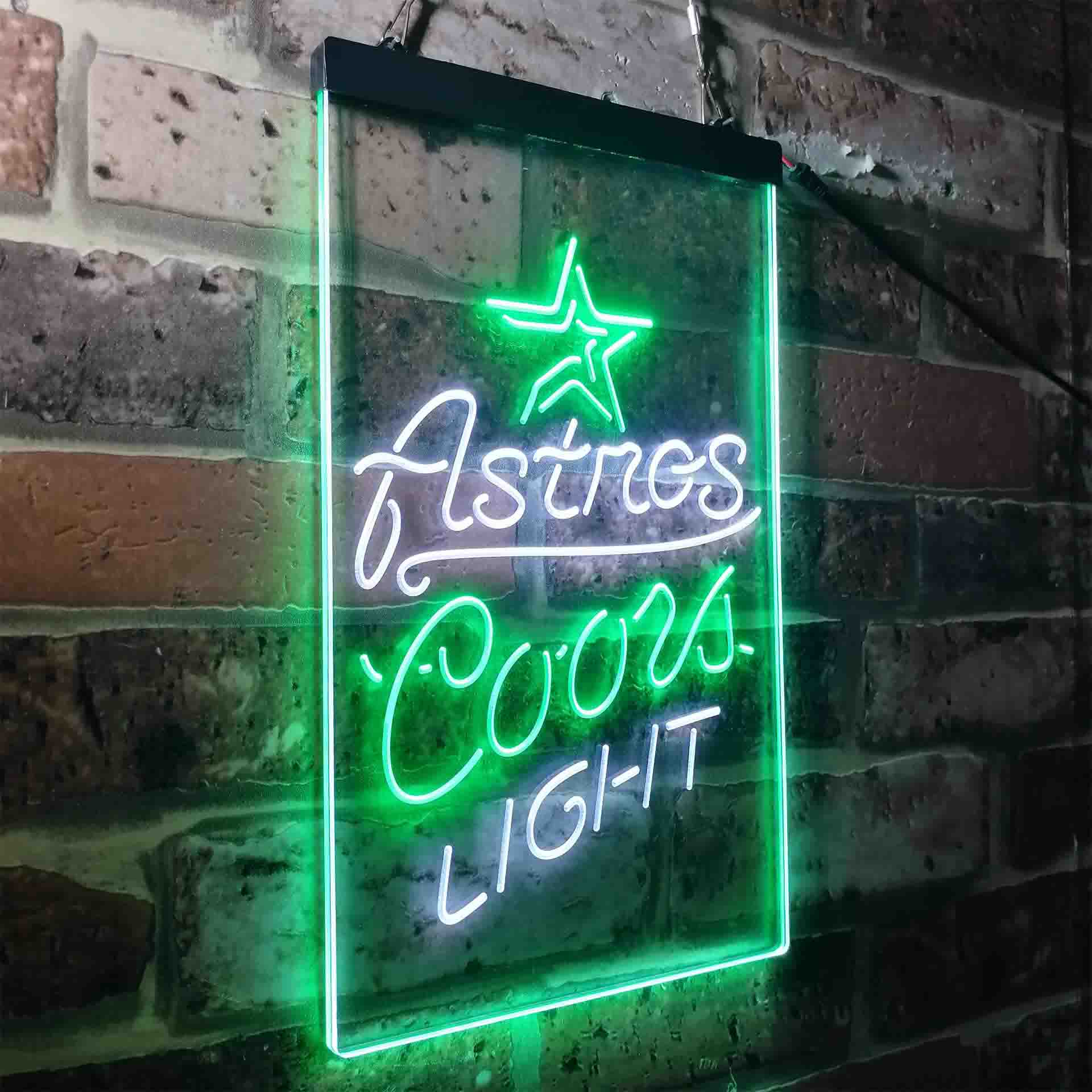 Houston Astros Coors Light LED Neon Sign