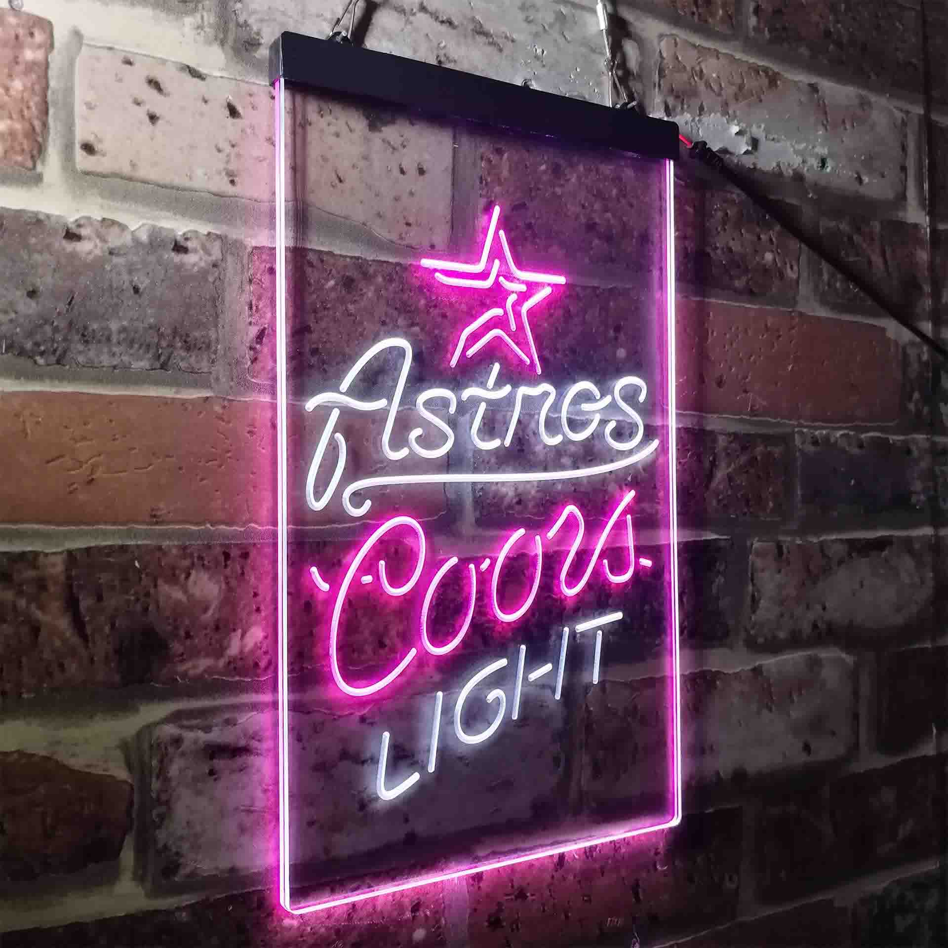 Houston Astros Coors Light LED Neon Sign