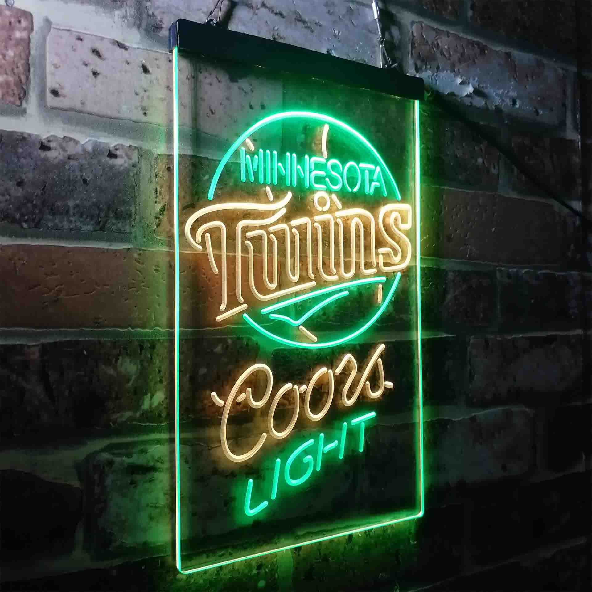 Minnesota Twins Coors Light LED Neon Sign