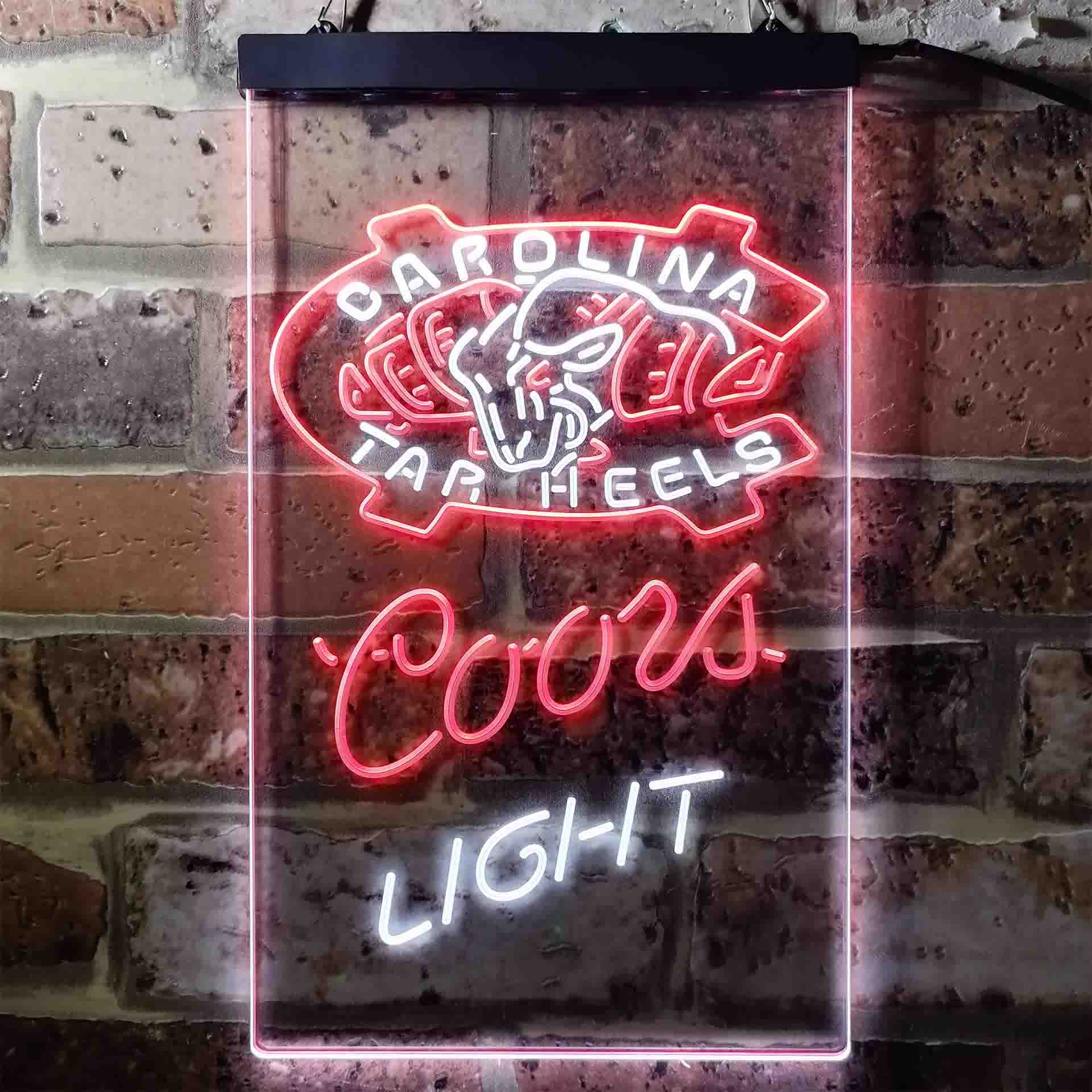 North Carolina Tar Heels Coors Light LED Neon Sign