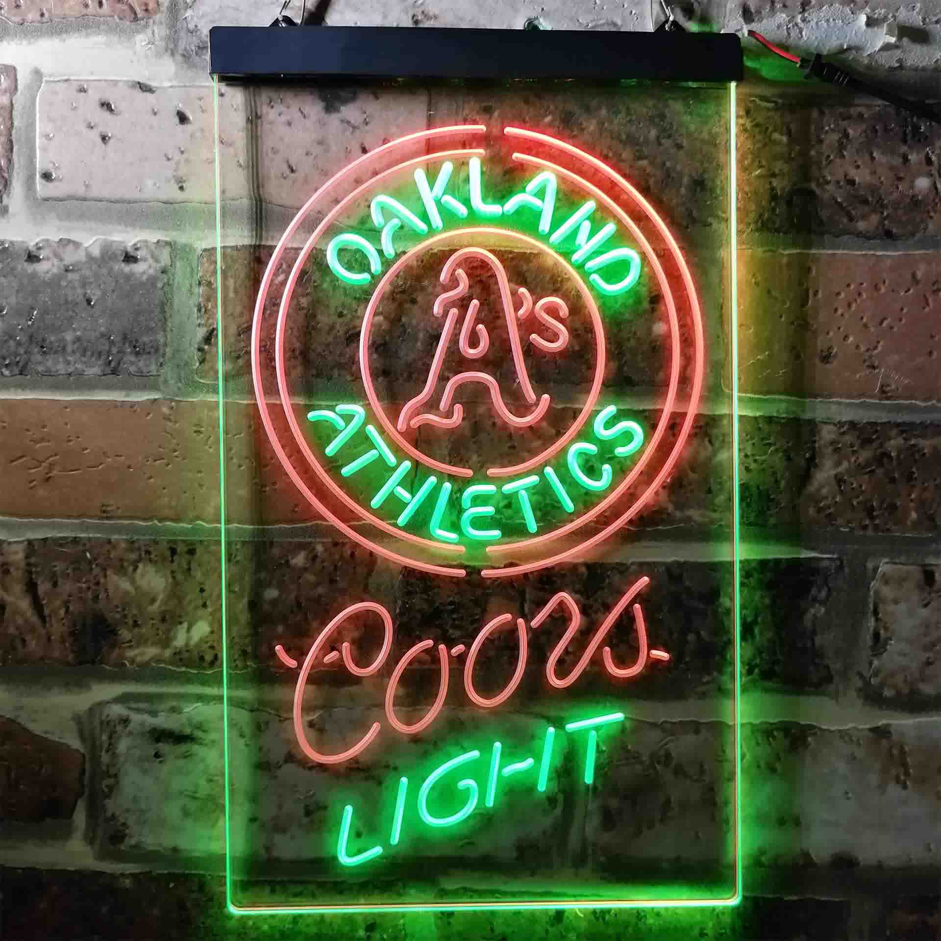 Oakland Athletics Coors Light LED Neon Sign