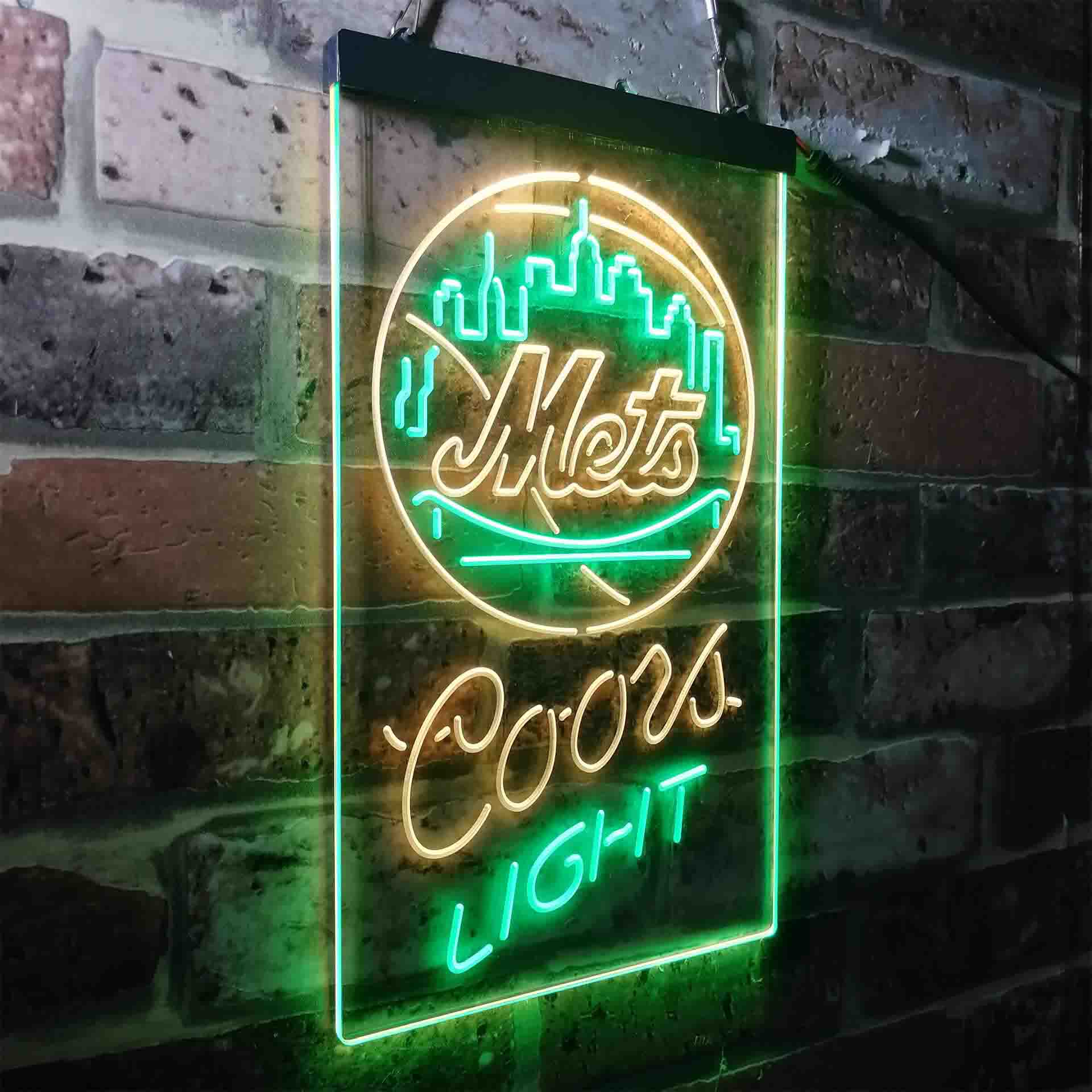 New York Mets Coors Light LED Neon Sign