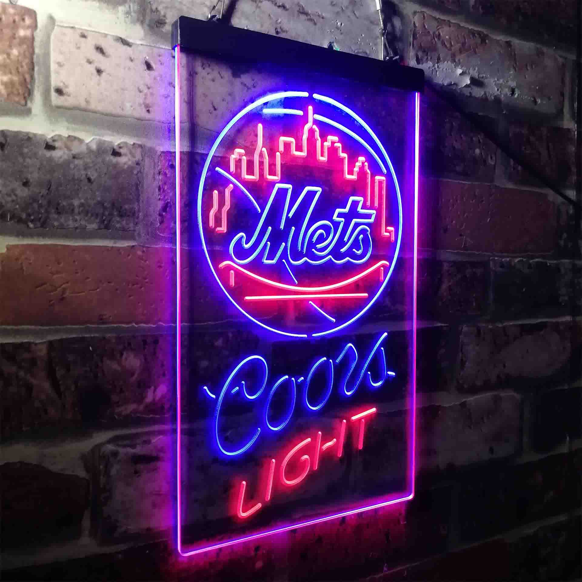 New York Mets Coors Light LED Neon Sign