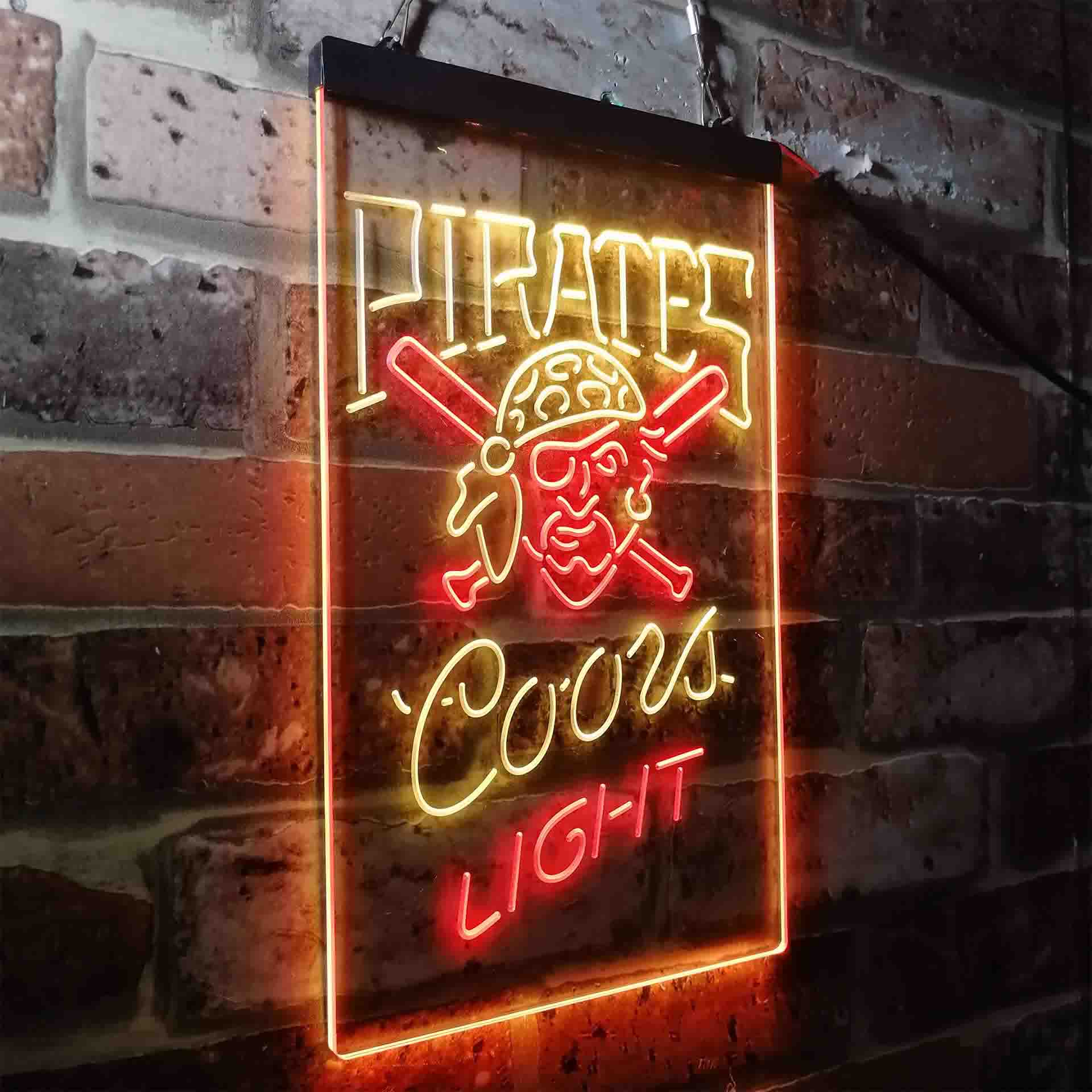 Pittsburgh Pirates Coors Light LED Neon Sign