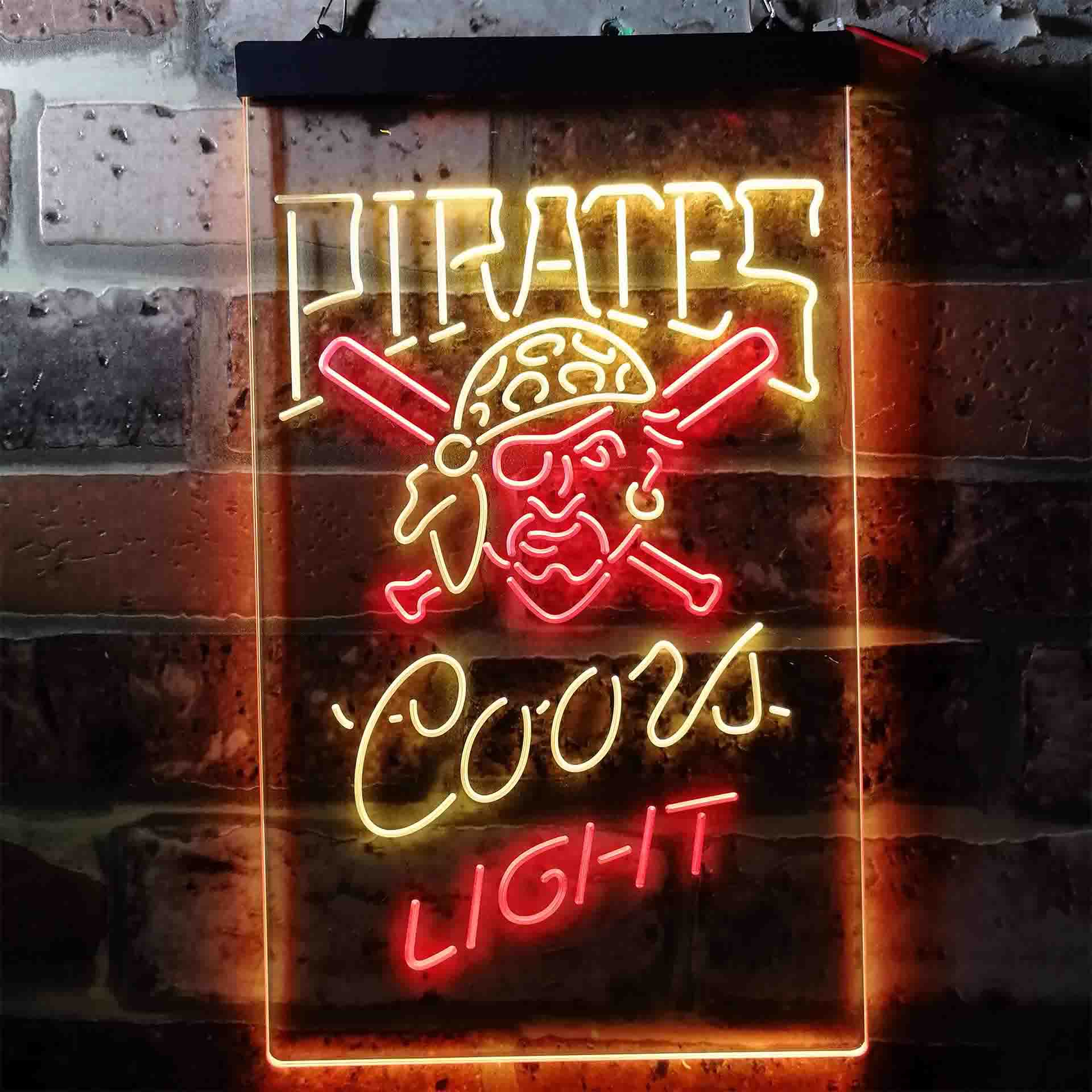 Pittsburgh Pirates Coors Light LED Neon Sign