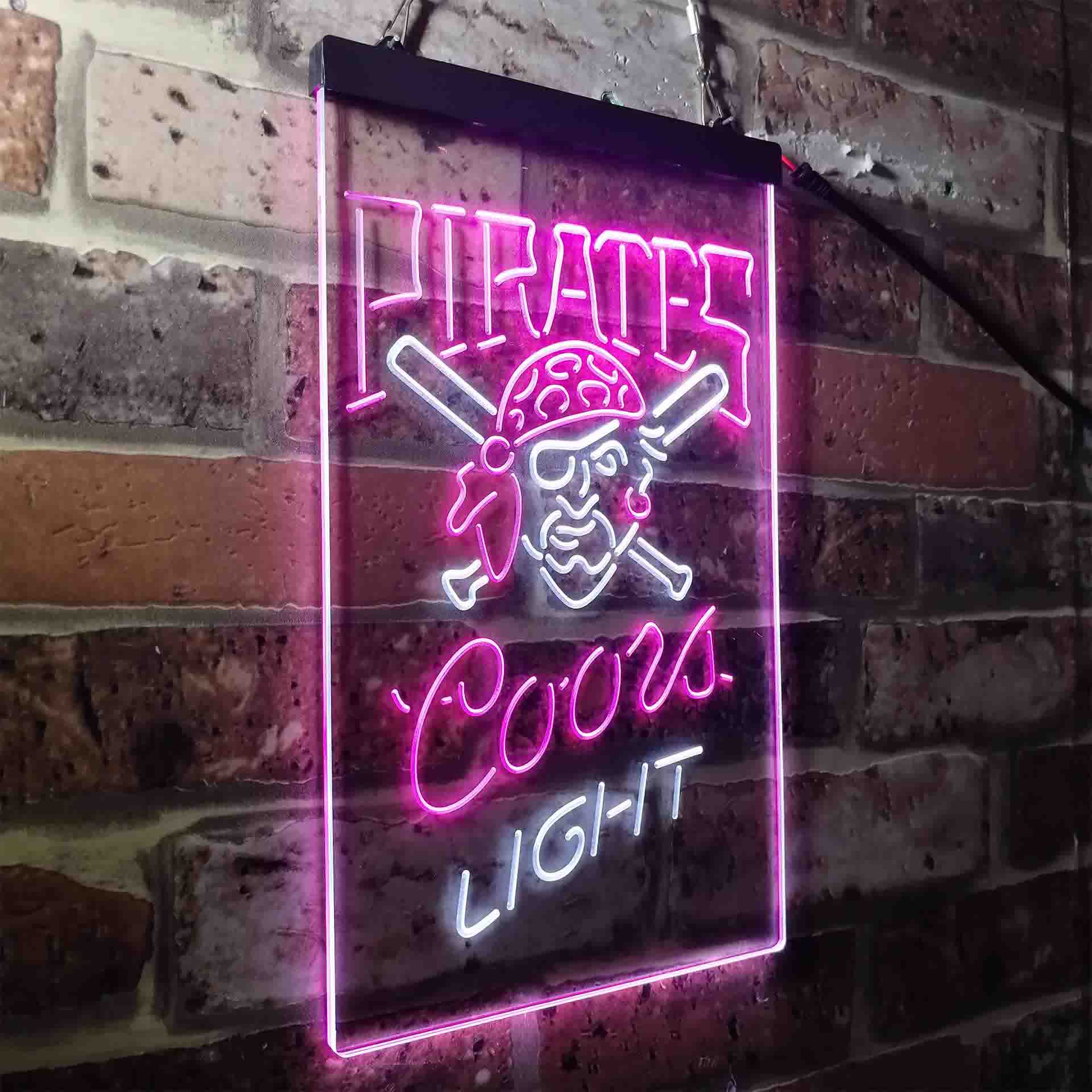 Pittsburgh Pirates Coors Light LED Neon Sign