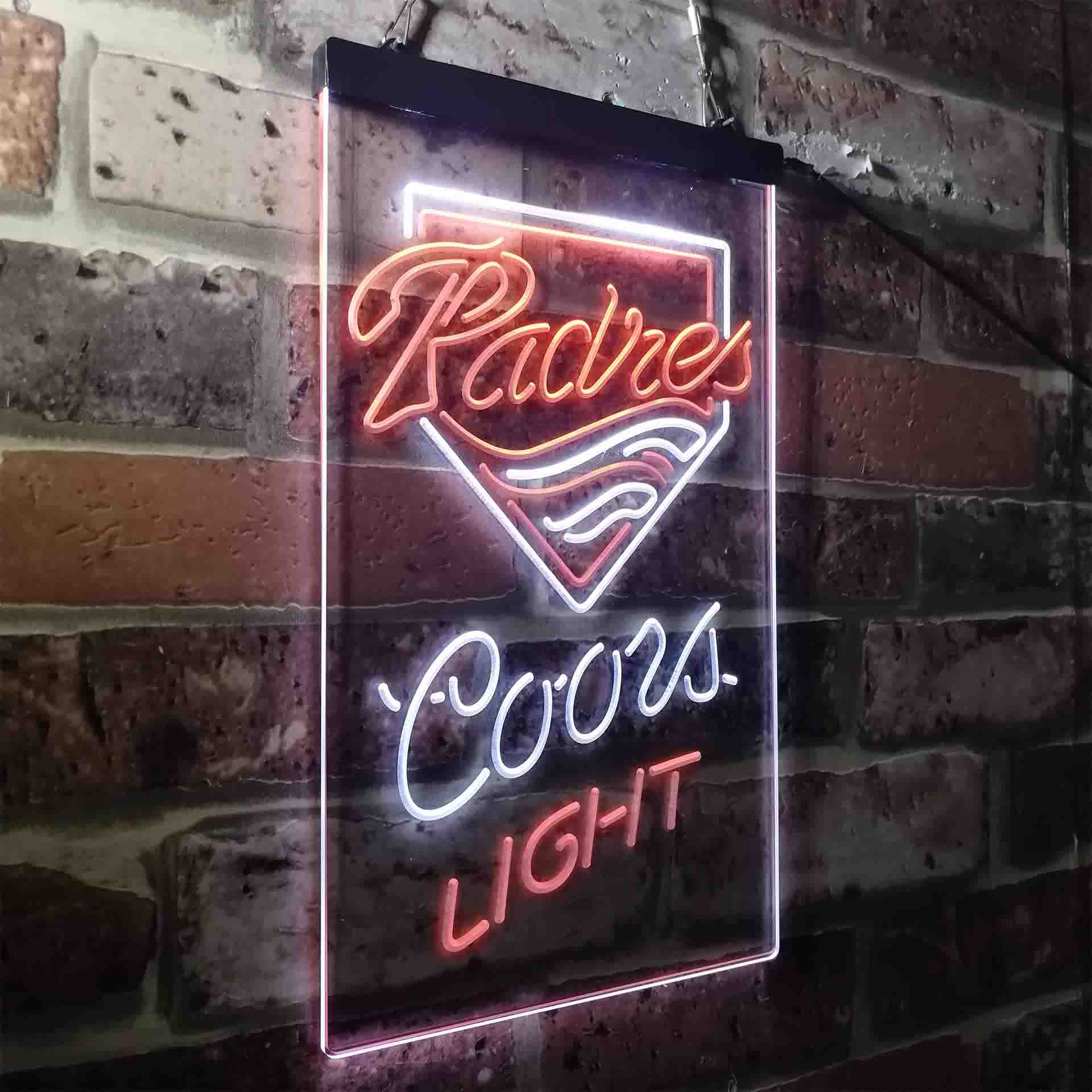 San Diego Padres Coors Light LED Neon Sign