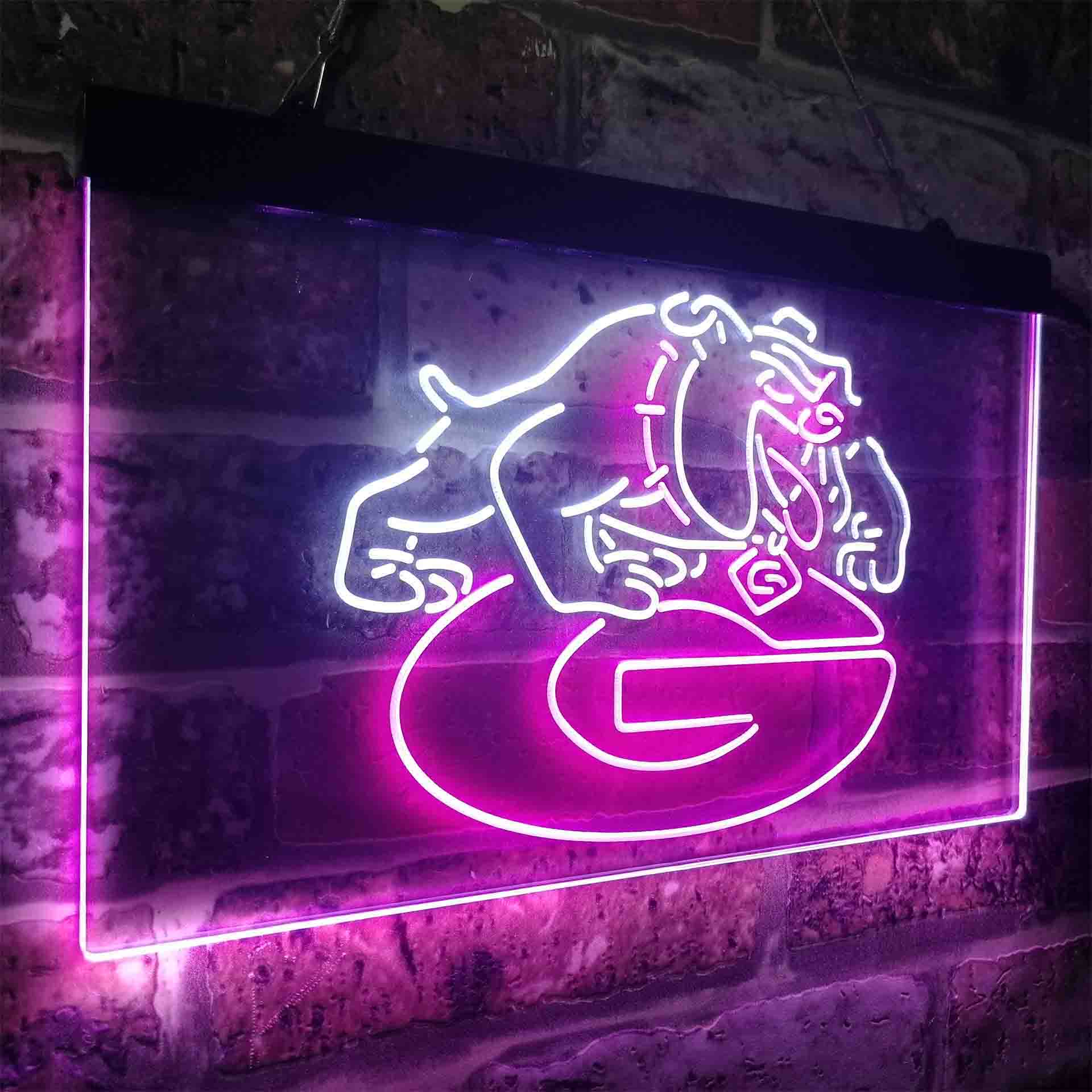 Georgias Sport Team Football Club League Bulldogs LED Neon Sign