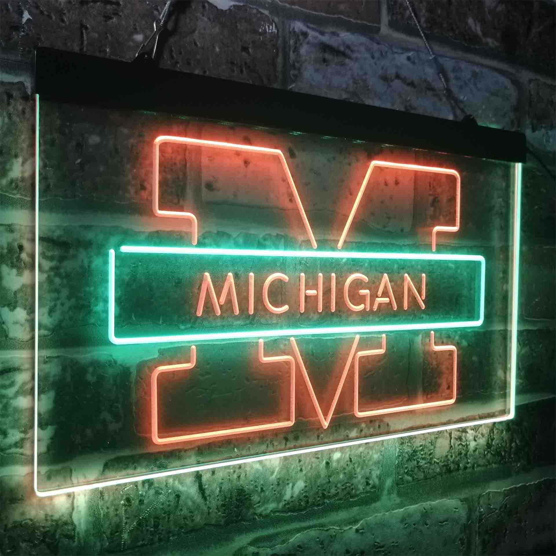 Michigans Sport League Team Wolverines Club LED Neon Sign