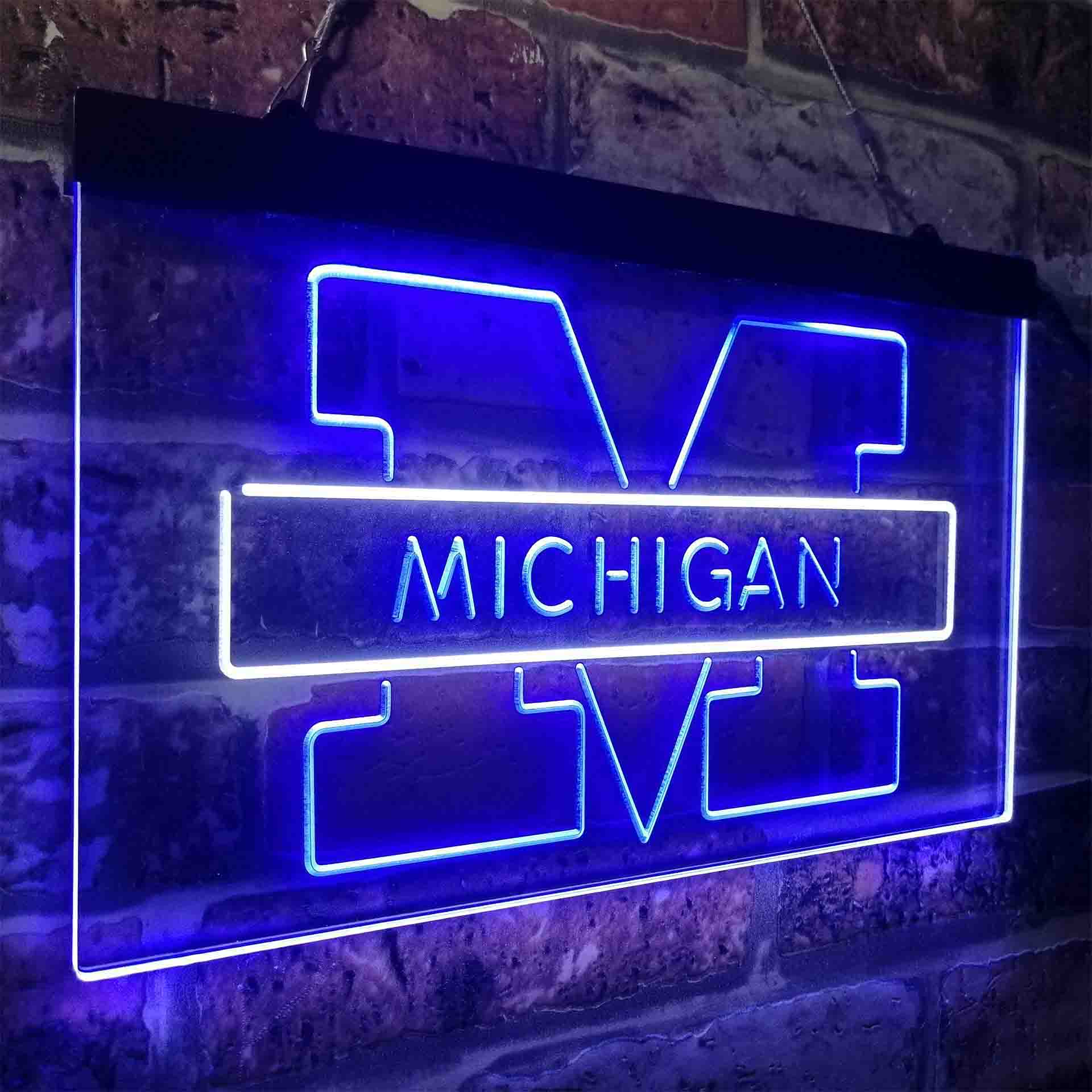 Michigans Sport League Team Wolverines Club LED Neon Sign