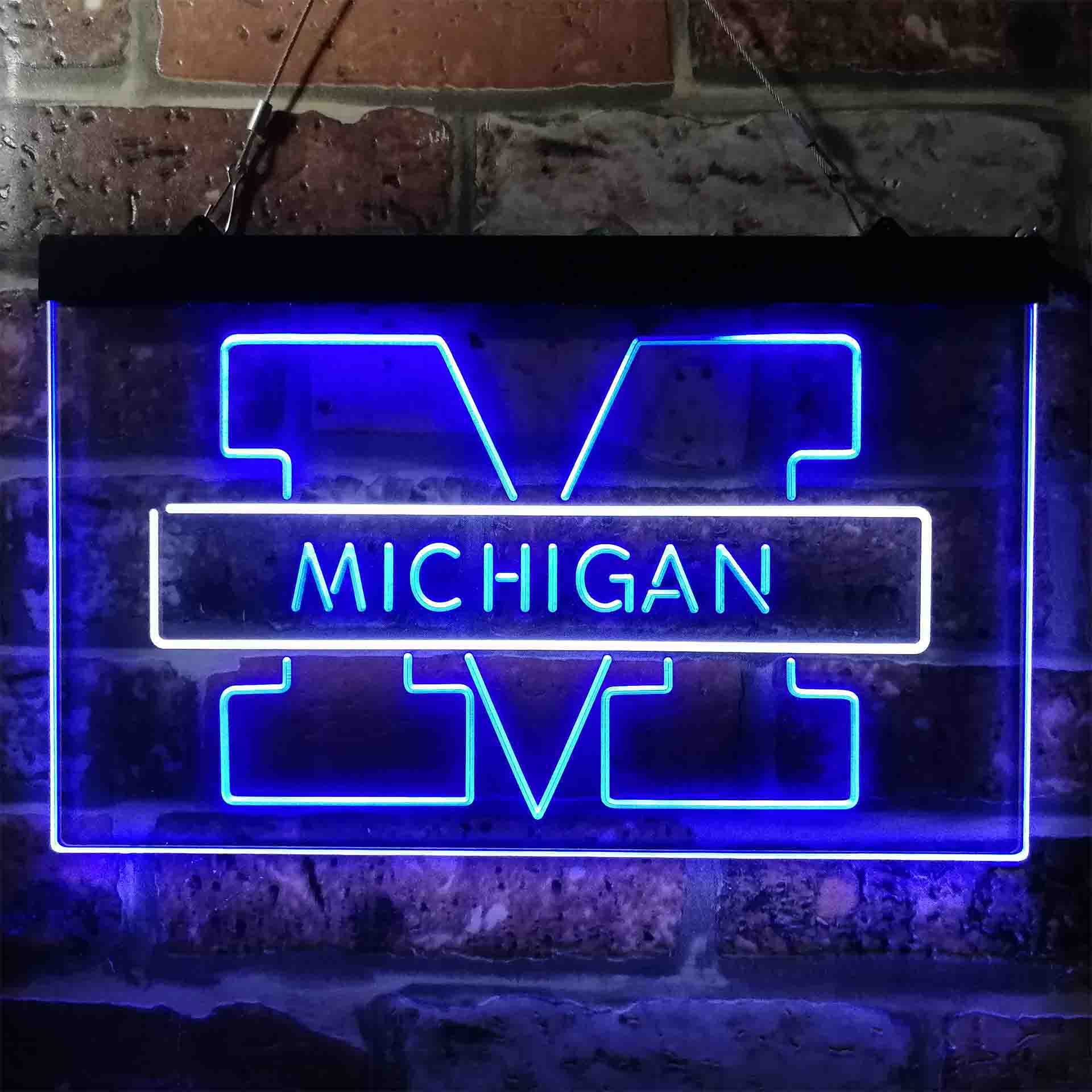 Michigans Sport League Team Wolverines Club LED Neon Sign