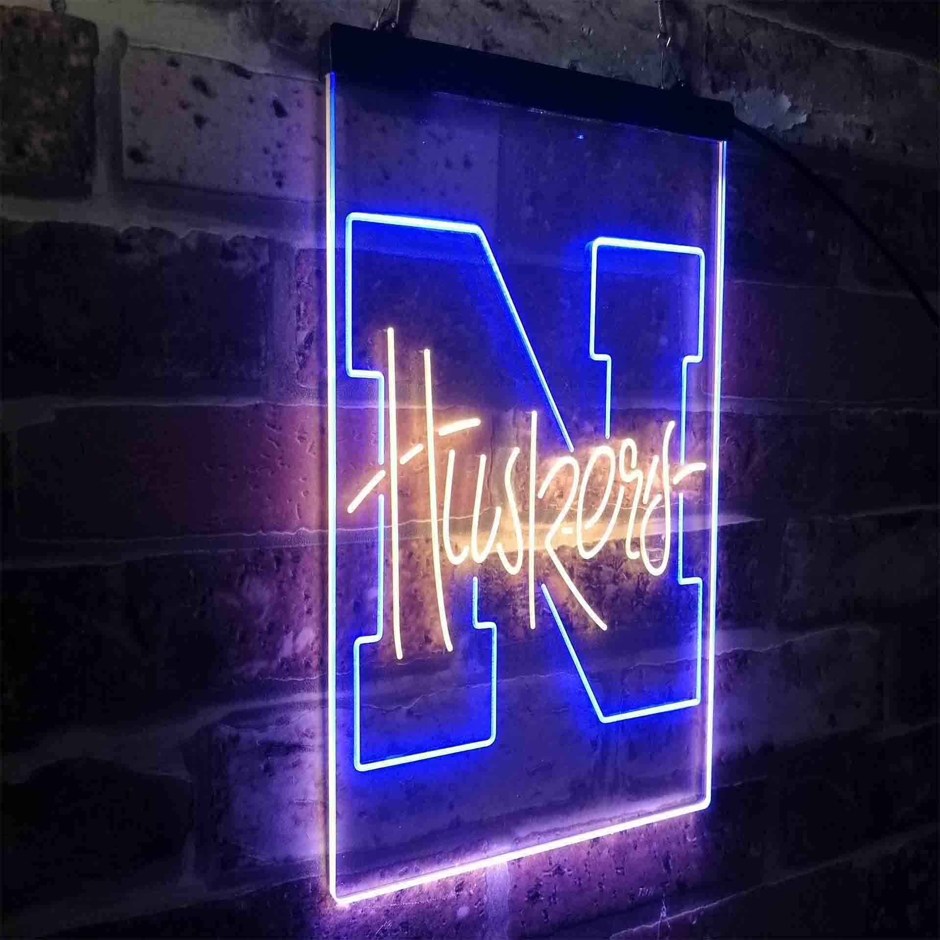 Nebraskas Football Team Sport Club Cornhuskers Group LED Neon Sign