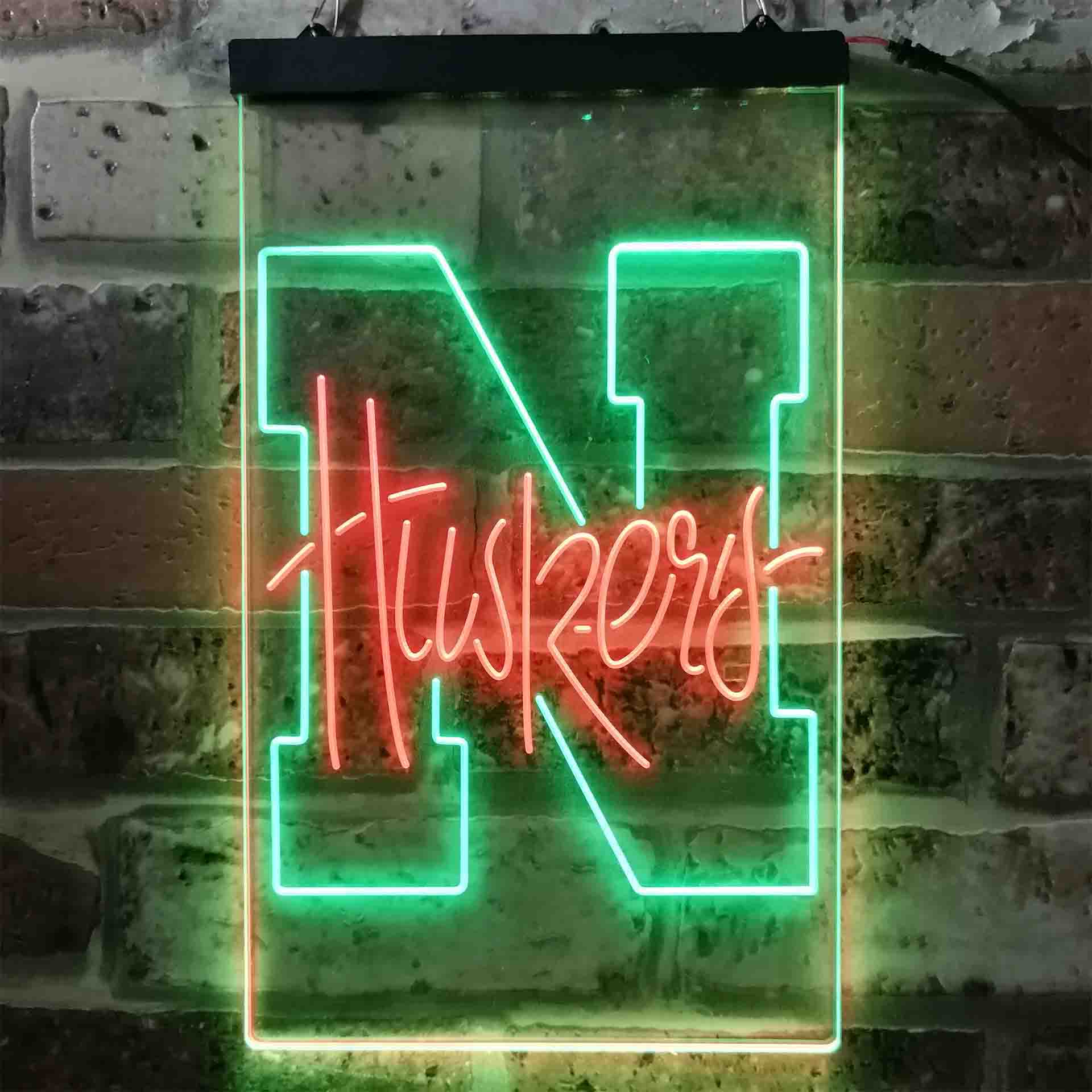 Nebraskas Football Team Sport Club Cornhuskers Group LED Neon Sign