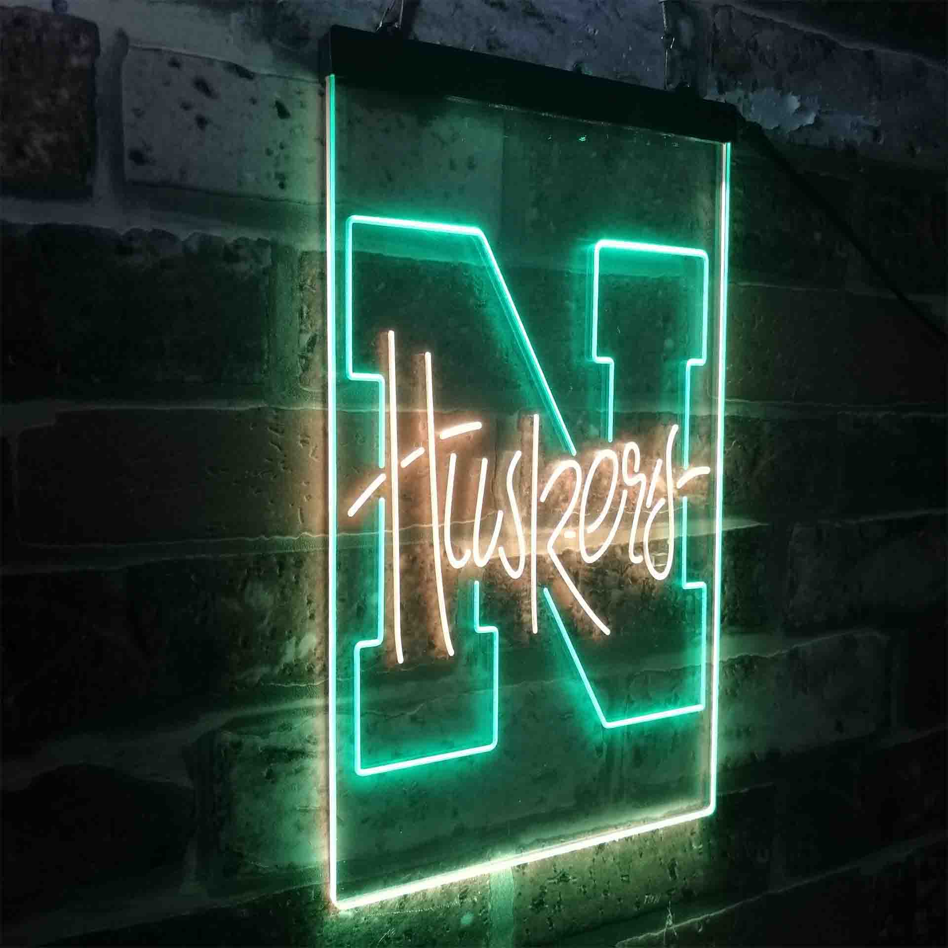 Nebraskas Football Team Sport Club Cornhuskers Group LED Neon Sign