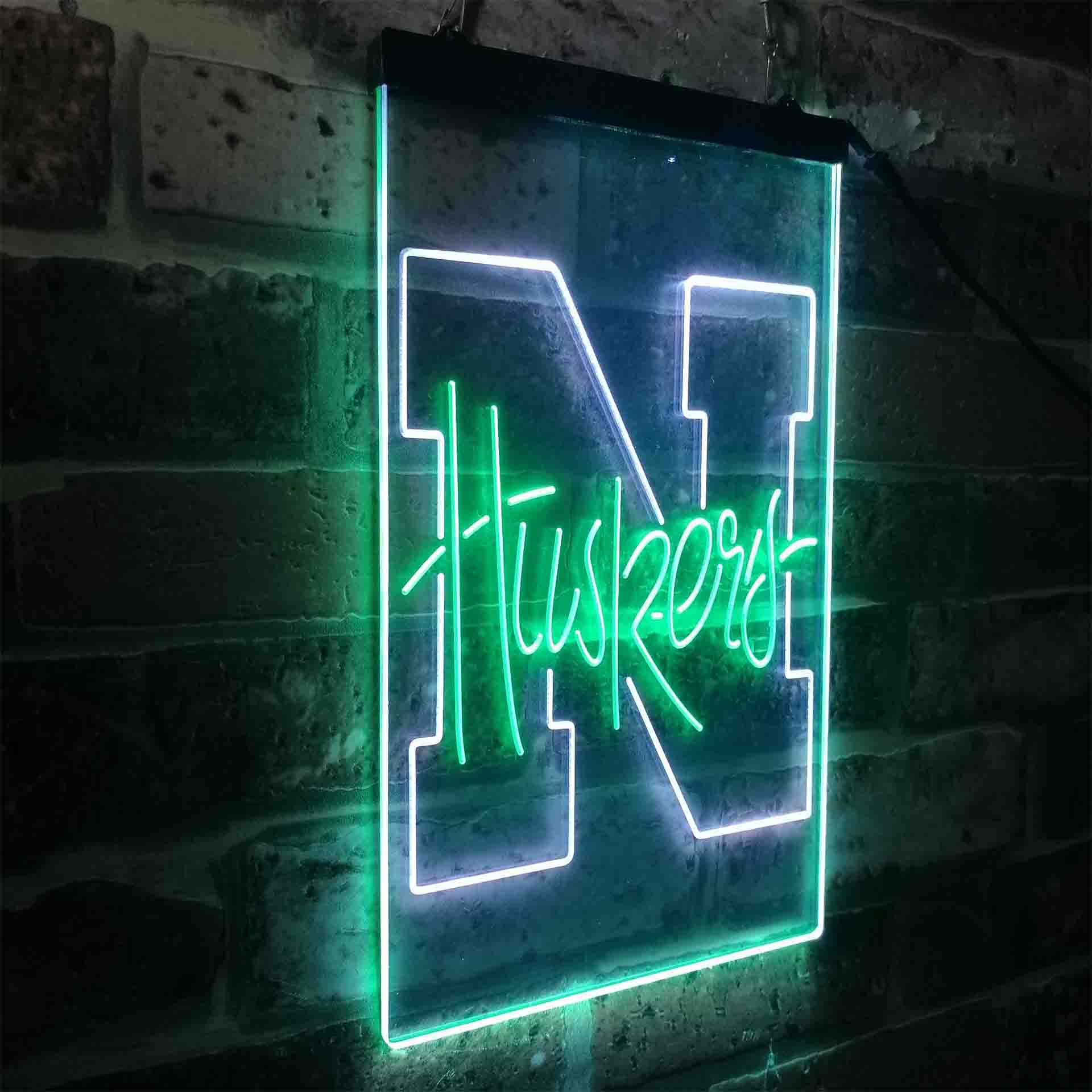 Nebraskas Football Team Sport Club Cornhuskers Group LED Neon Sign