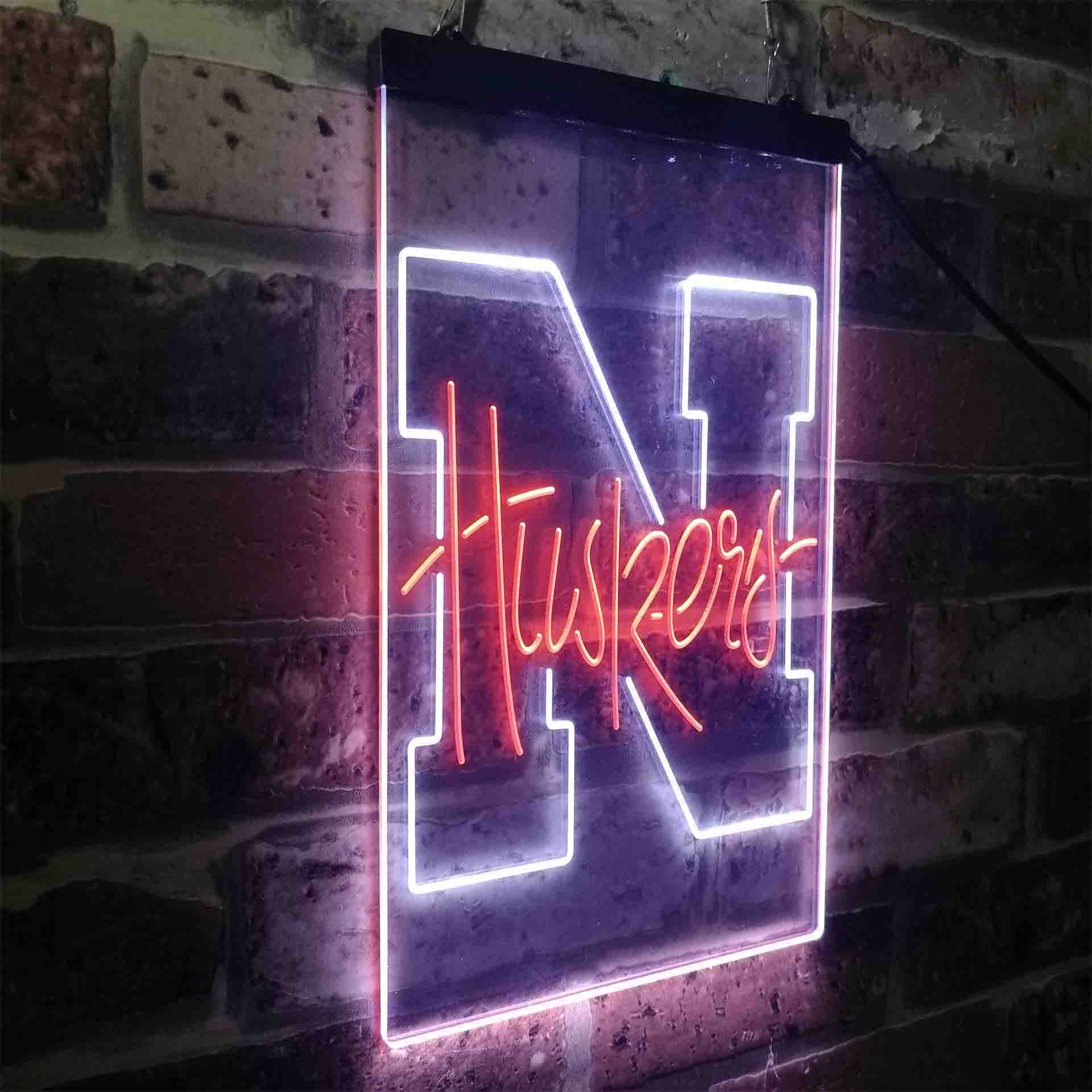 Nebraskas Football Team Sport Club Cornhuskers Group LED Neon Sign