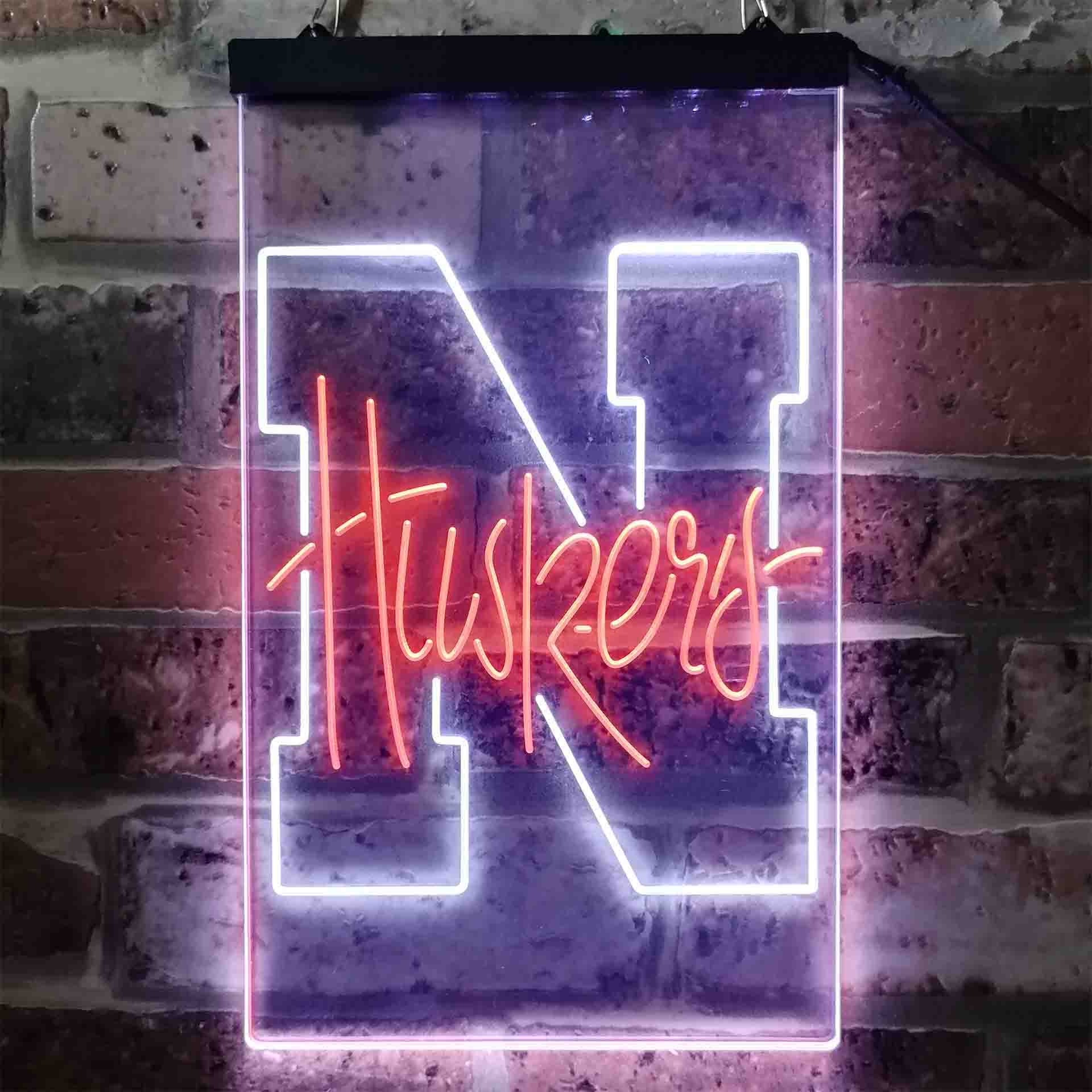 Nebraskas Football Team Sport Club Cornhuskers Group LED Neon Sign