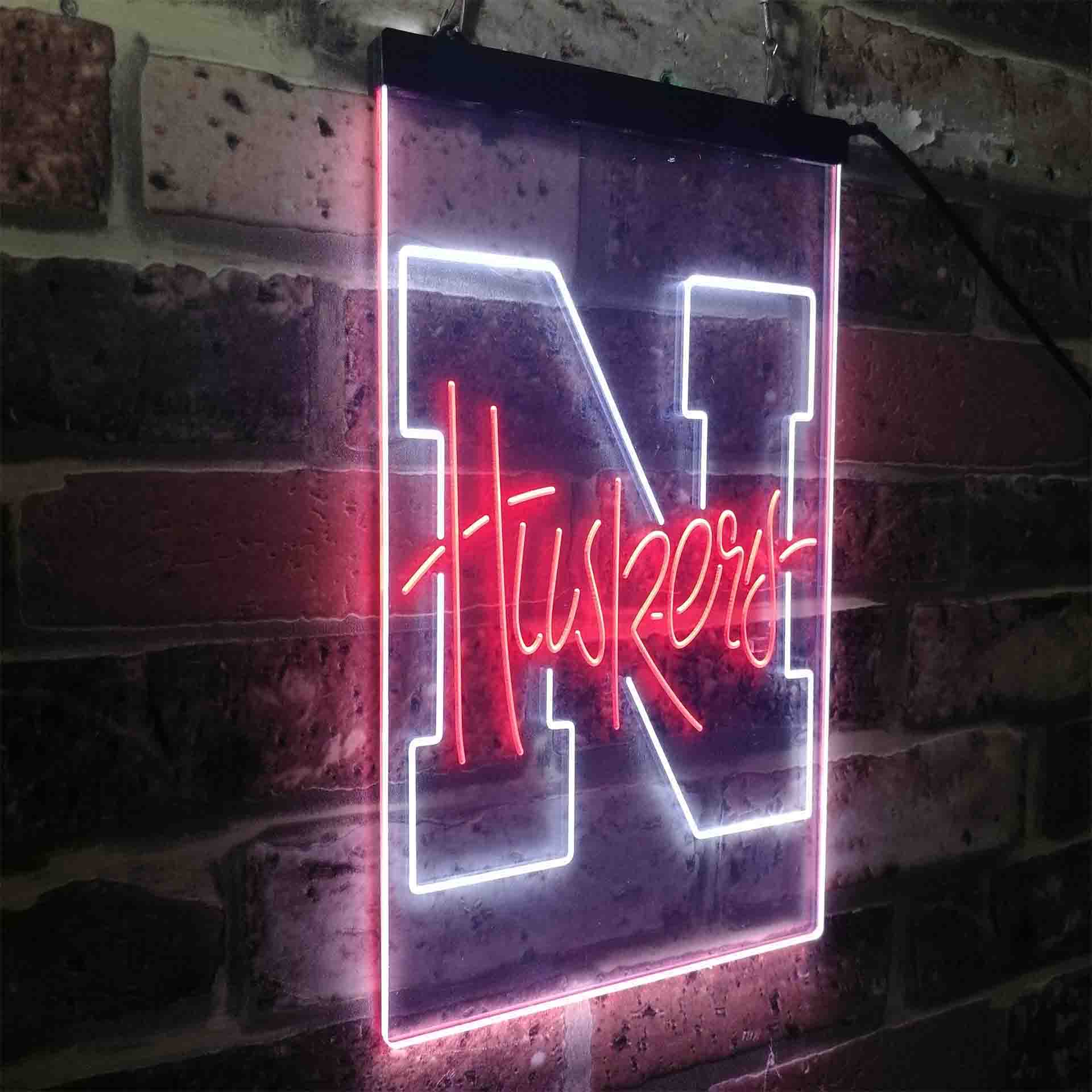 Nebraskas Football Team Sport Club Cornhuskers Group LED Neon Sign