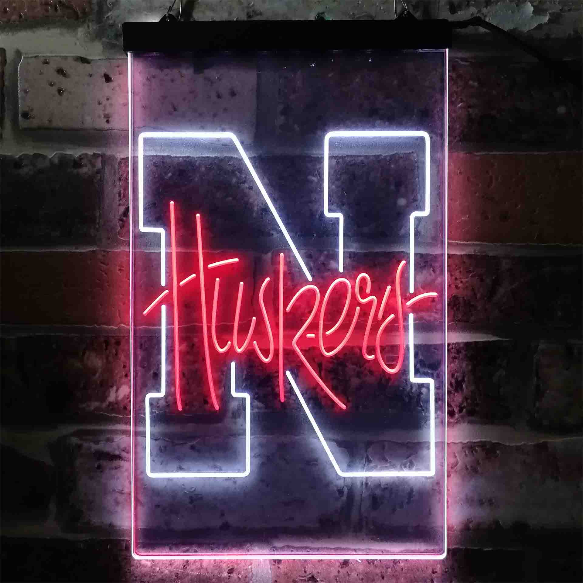 Nebraskas Football Team Sport Club Cornhuskers Group LED Neon Sign