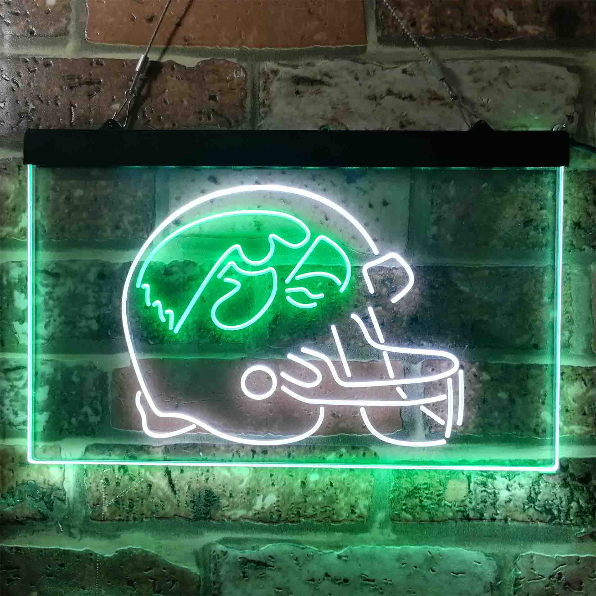 Universitys of Iowas Club Helmet LED Neon Sign