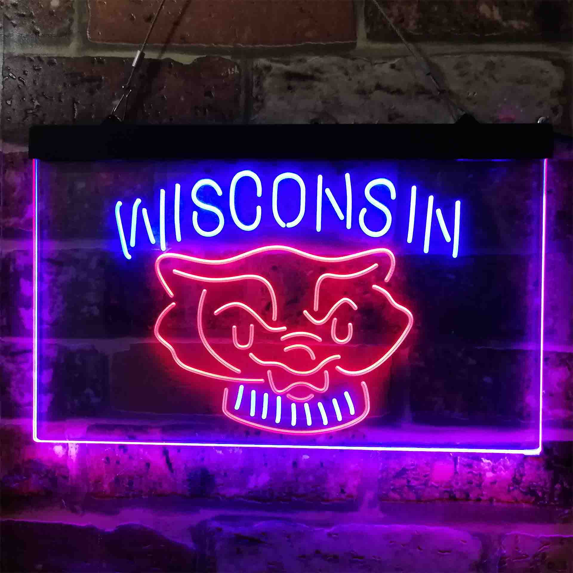 Wisconsin Sport Team Football Club Univi. Badgerss LED Neon Sign