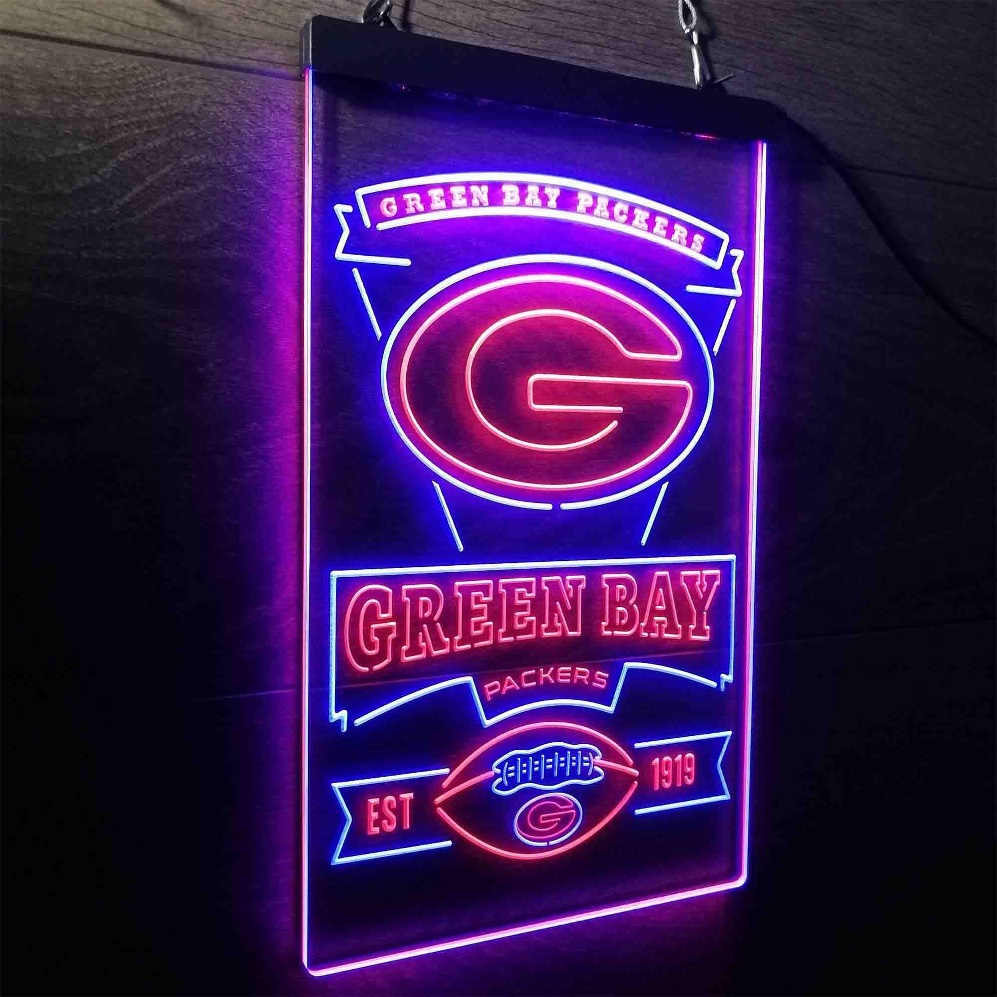 Green Bay Packers Est. 1919 LED Neon Sign
