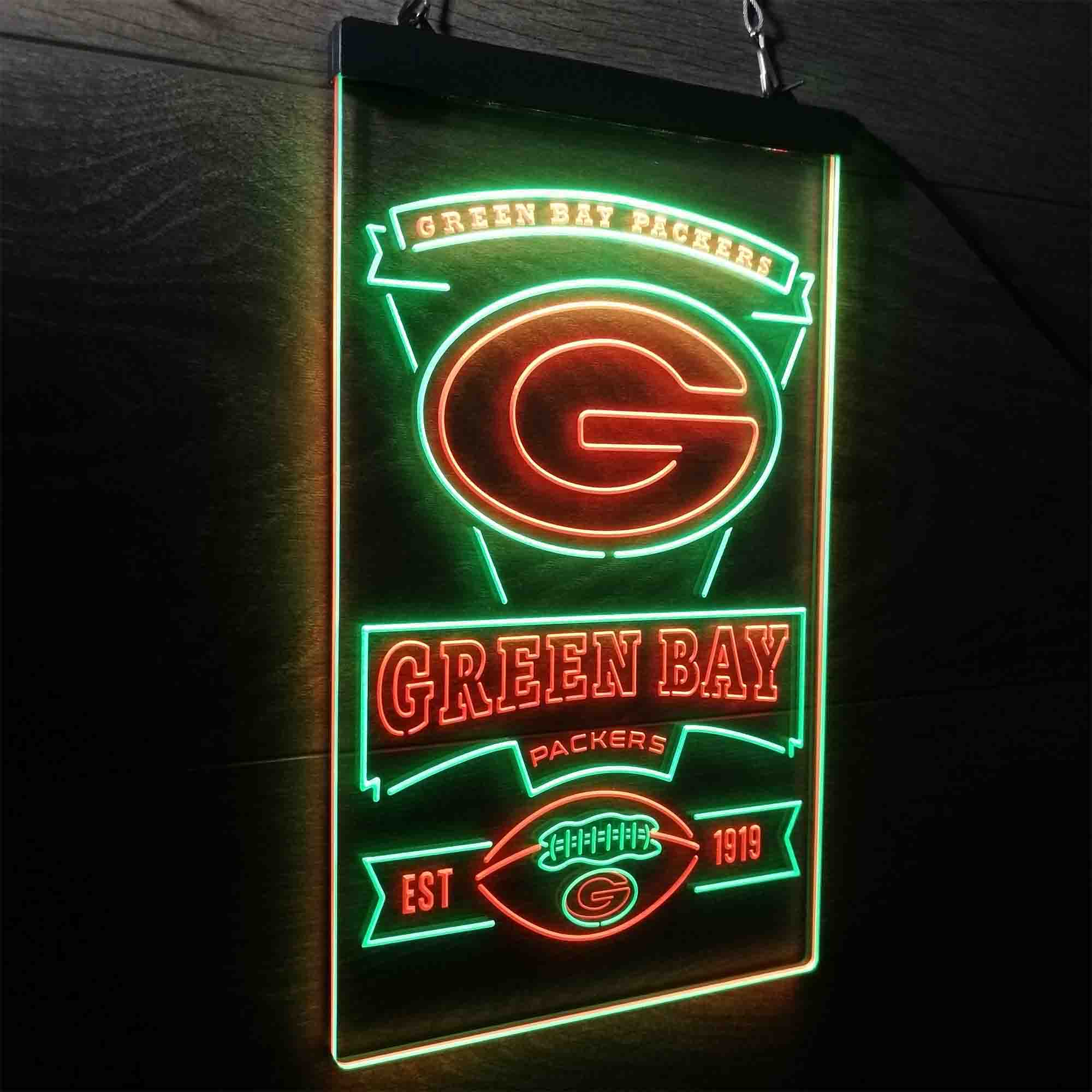 Green Bay Packers Est. 1919 LED Neon Sign