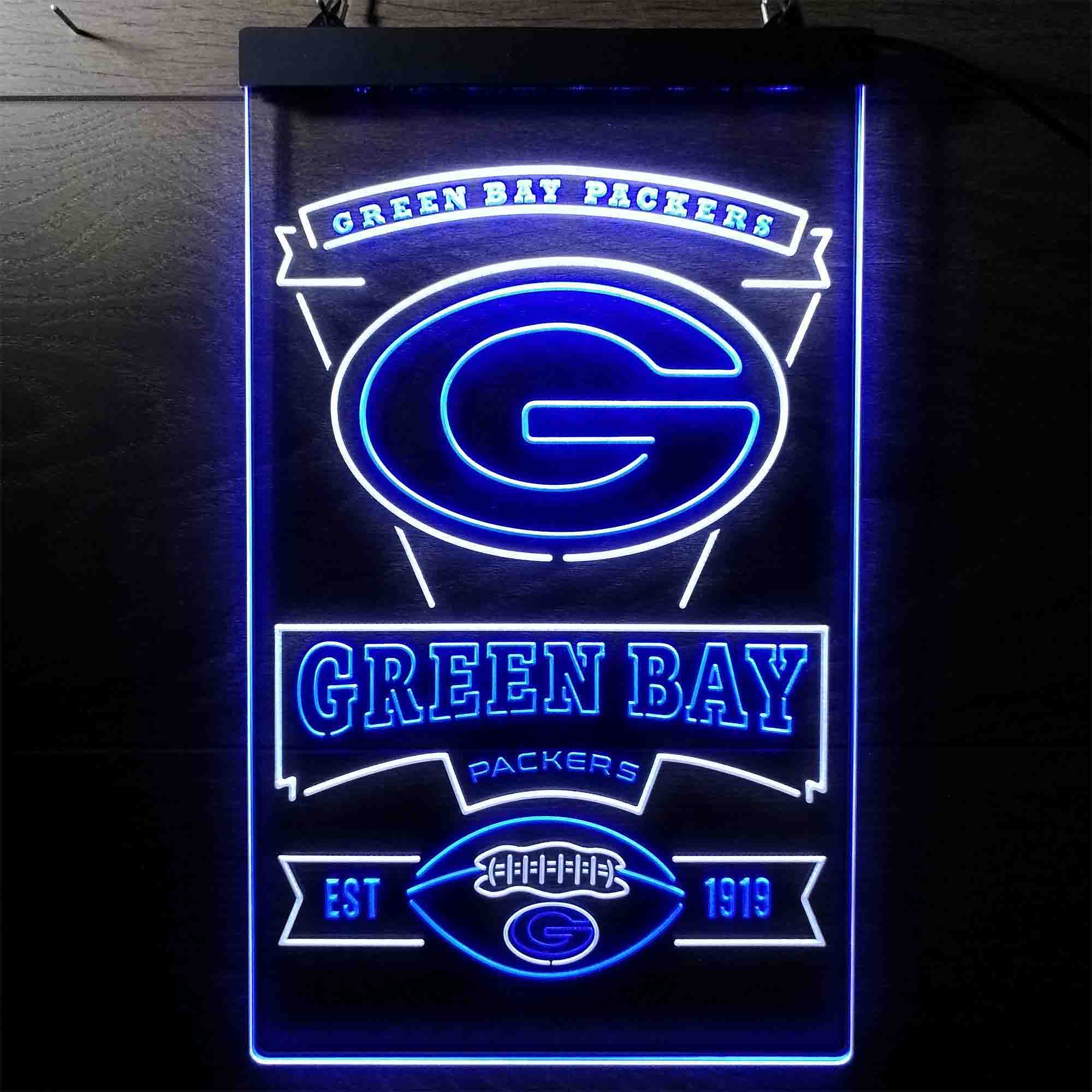 Green Bay Packers Est. 1919 LED Neon Sign