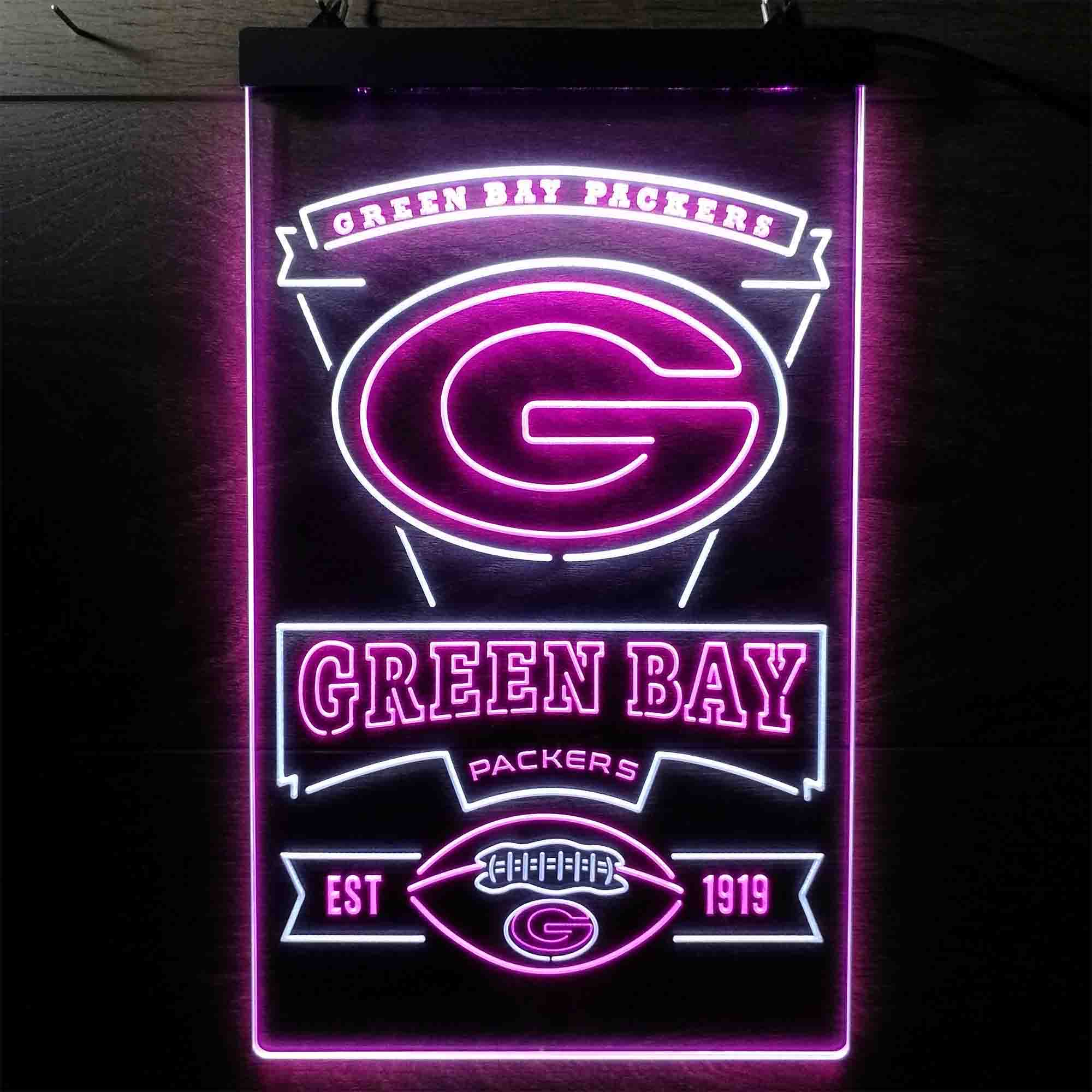 Green Bay Packers Est. 1919 LED Neon Sign