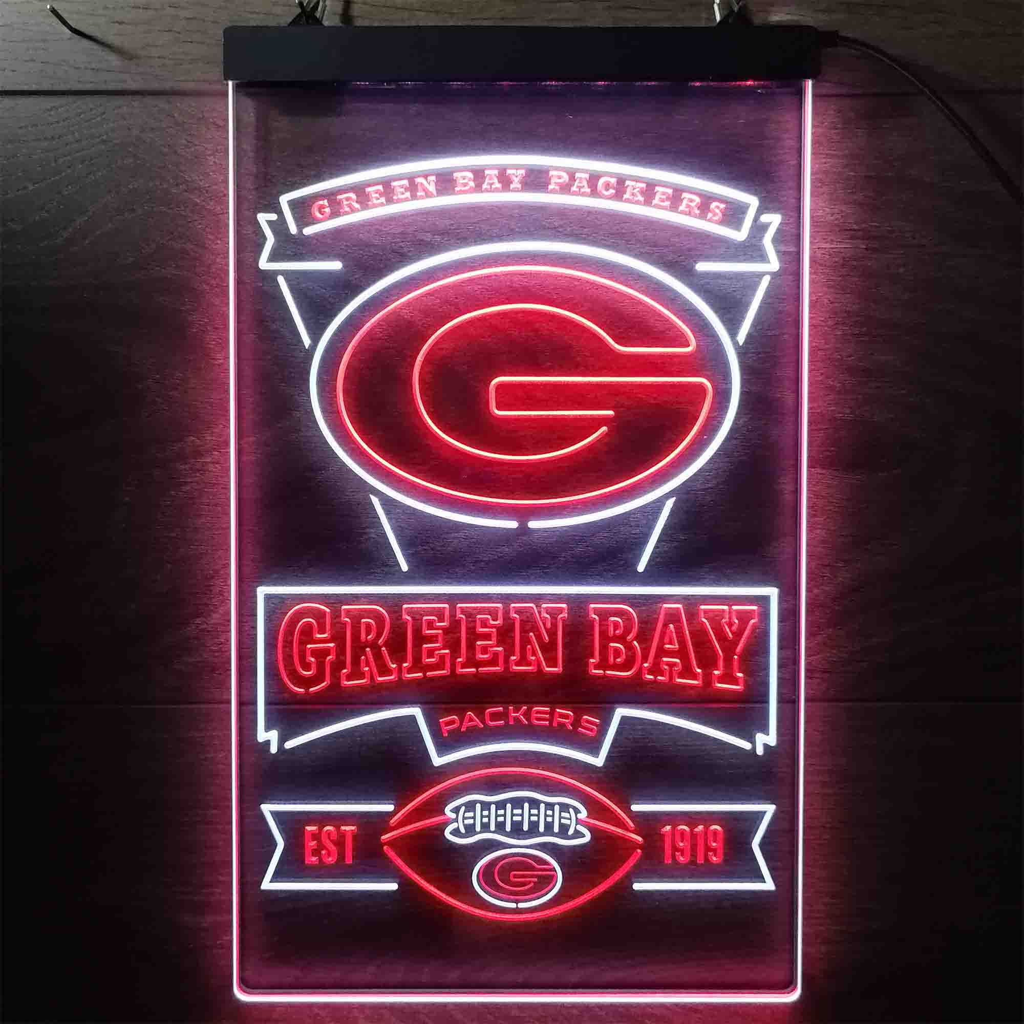 Green Bay Packers Est. 1919 LED Neon Sign