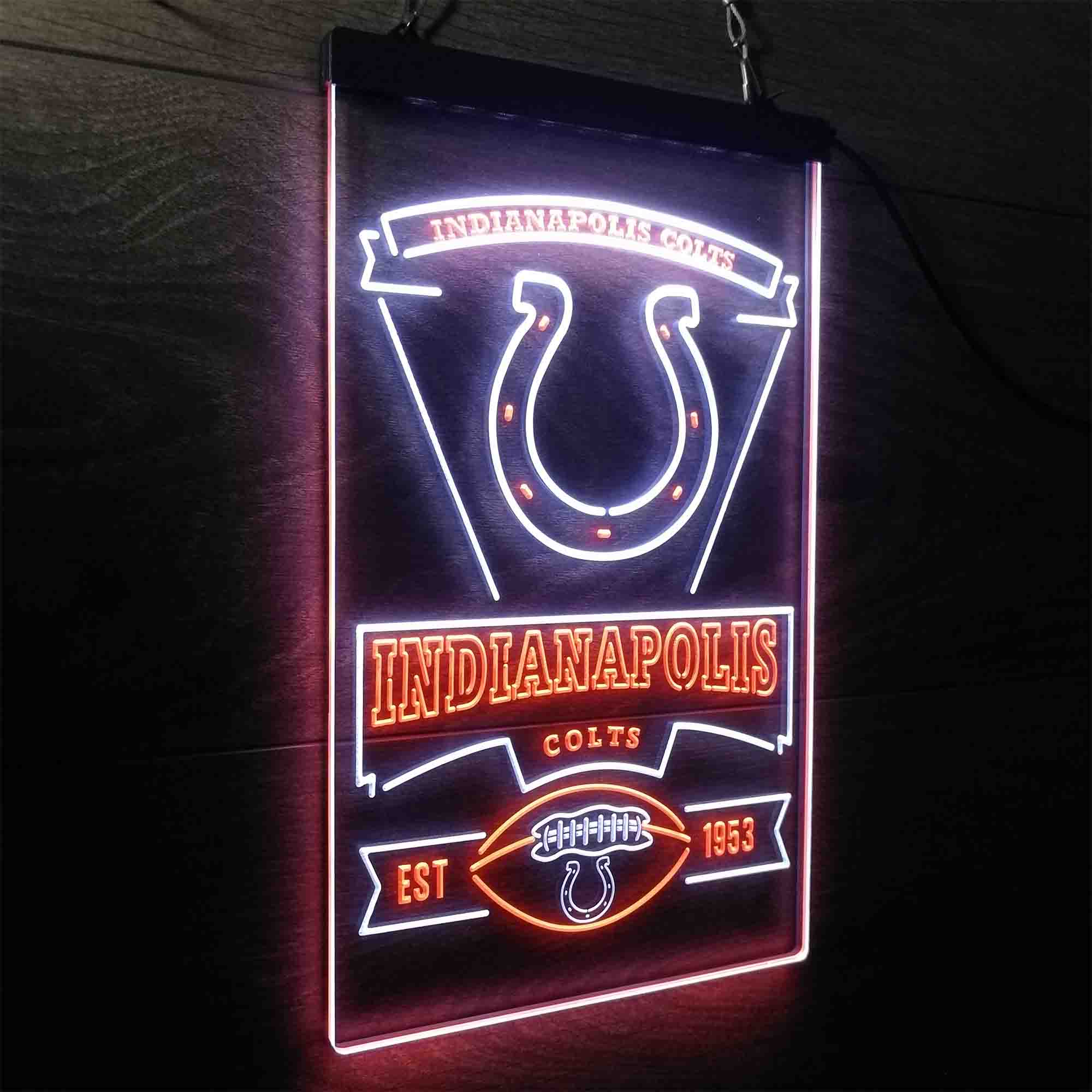 Indianapolis Colts Est. 2953 LED Neon Sign