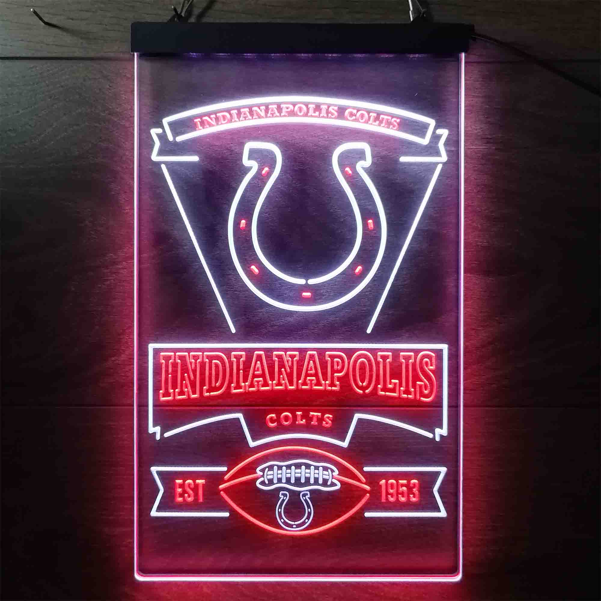 Indianapolis Colts Est. 2953 LED Neon Sign