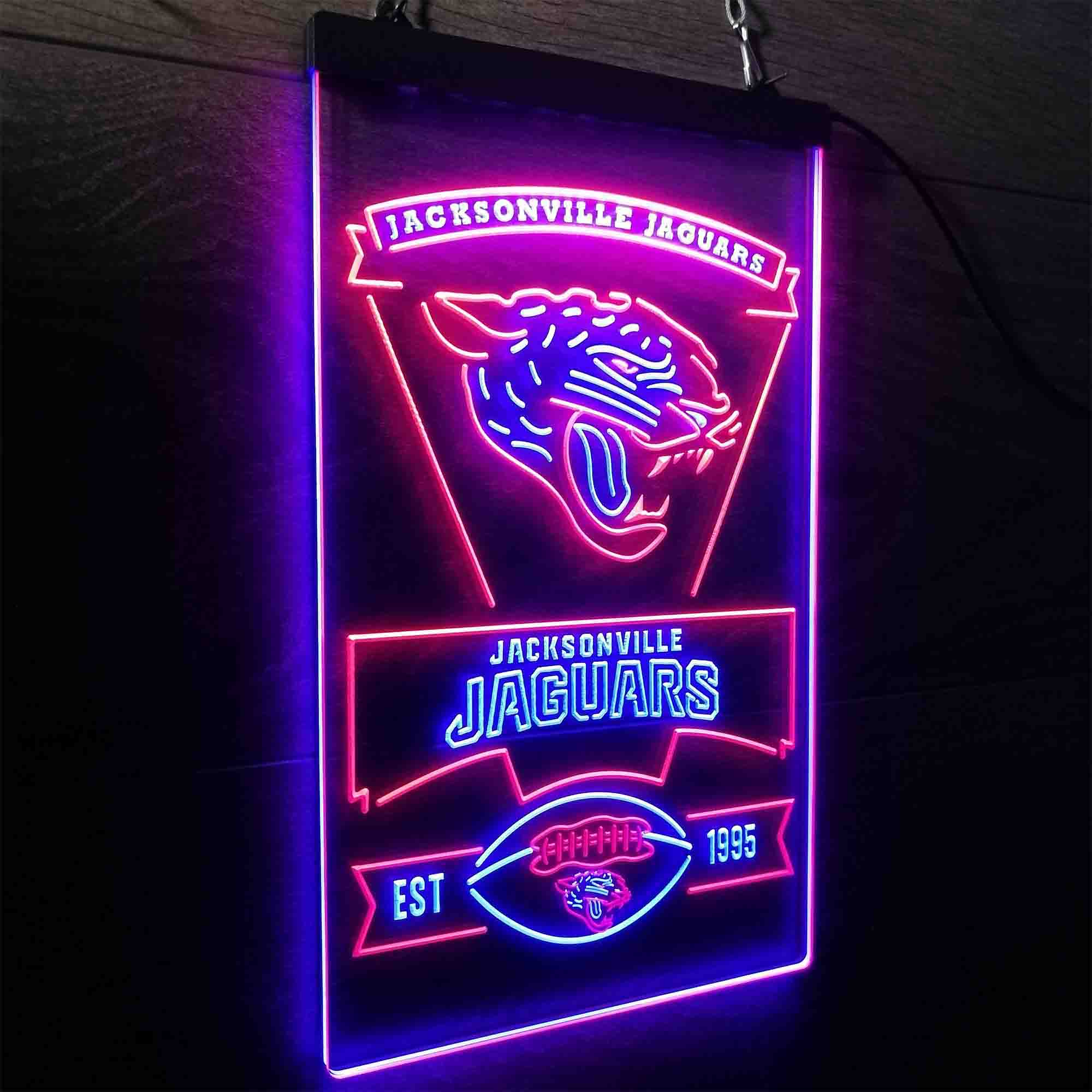 Jacksonville Jaguars Est. 1995 LED Neon Sign