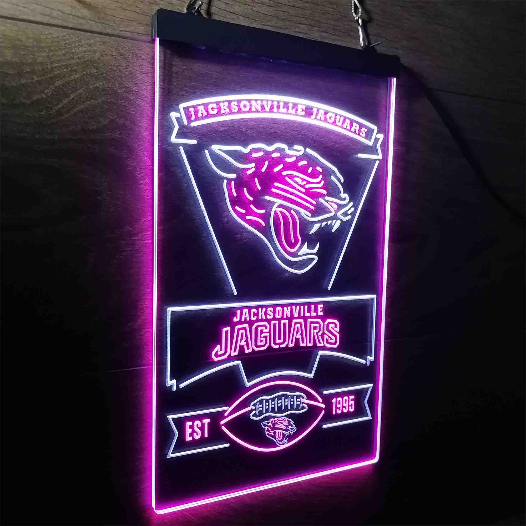 Jacksonville Jaguars Est. 1995 LED Neon Sign