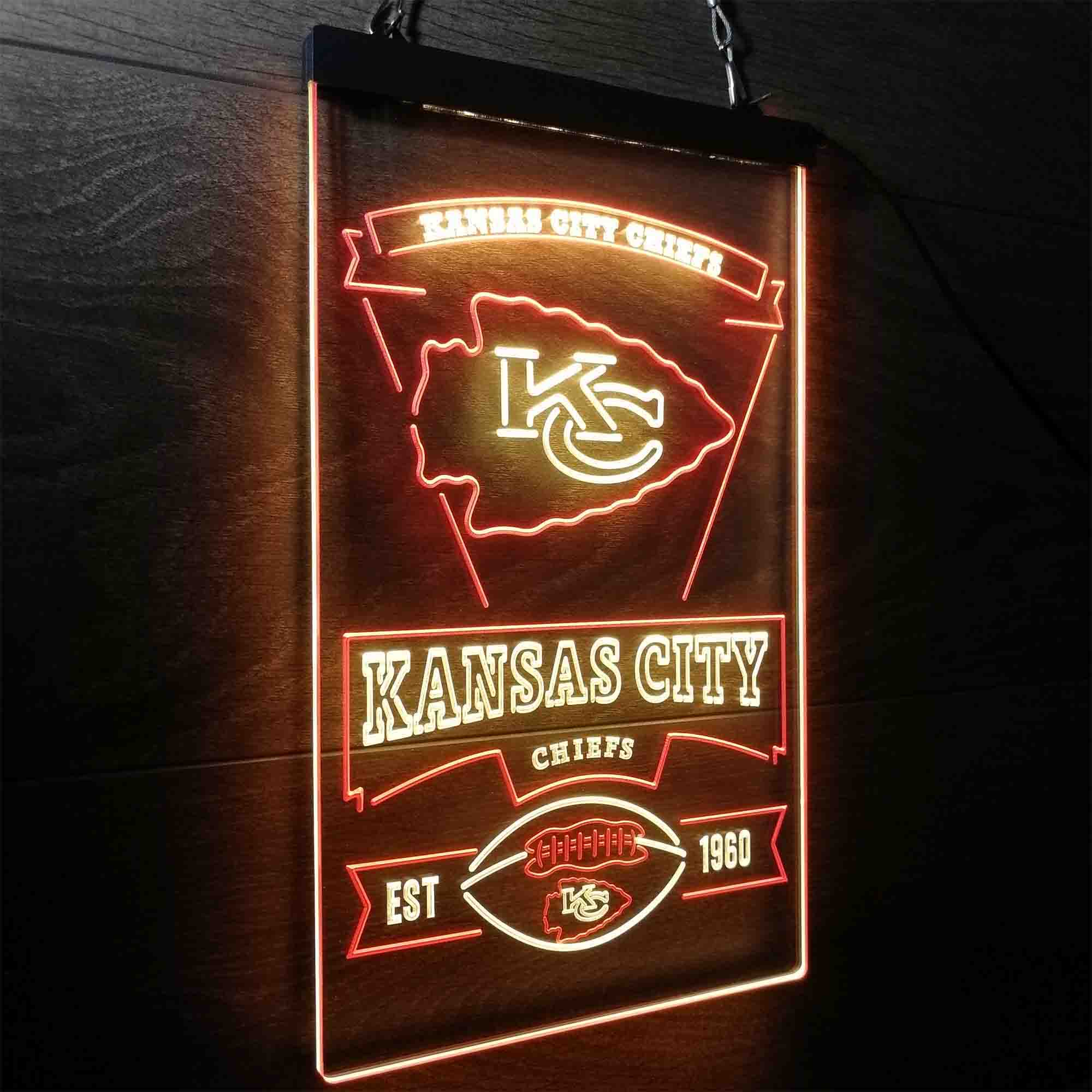 Kansass City League Club Chiefss Football LED Neon Sign