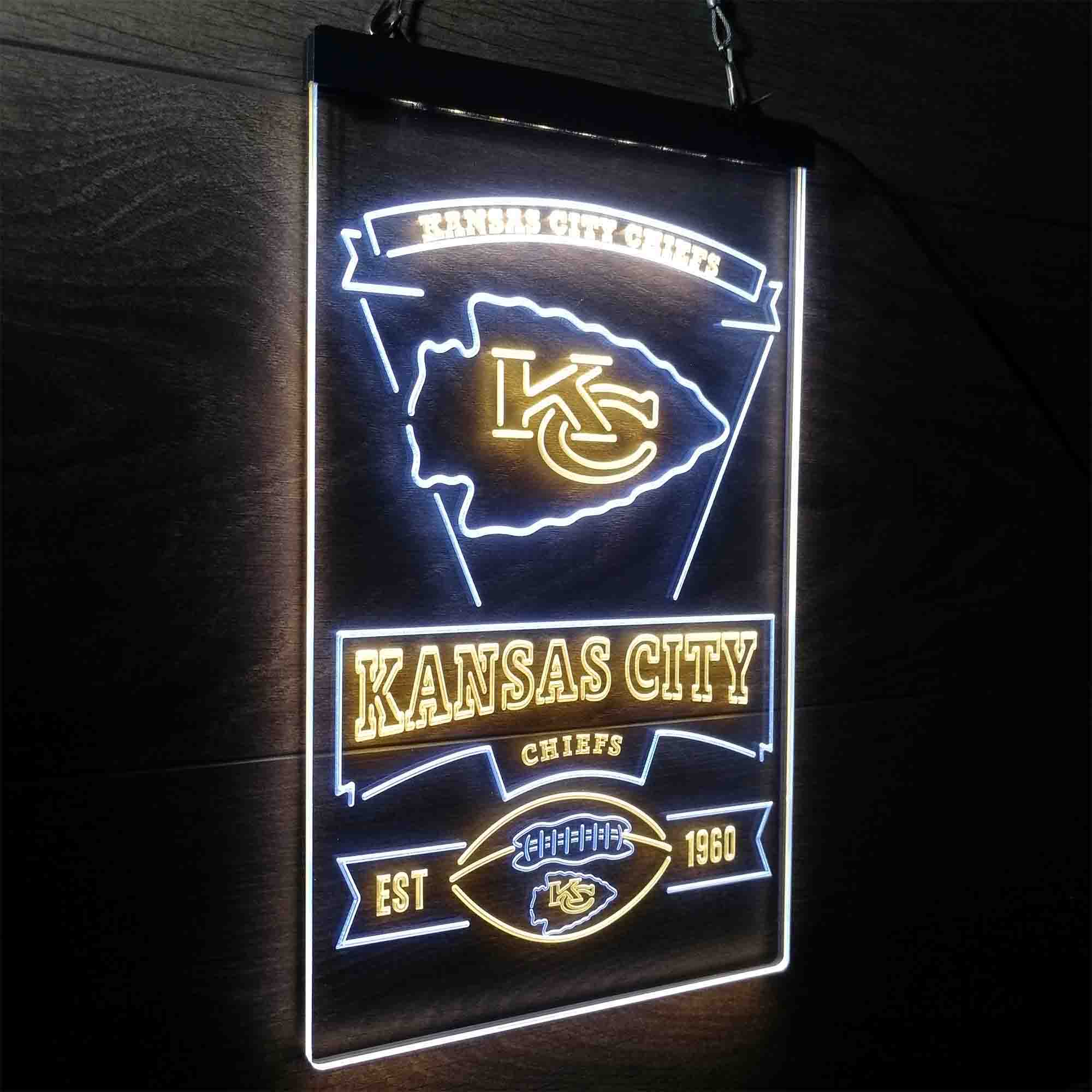 Kansass City League Club Chiefss Football LED Neon Sign