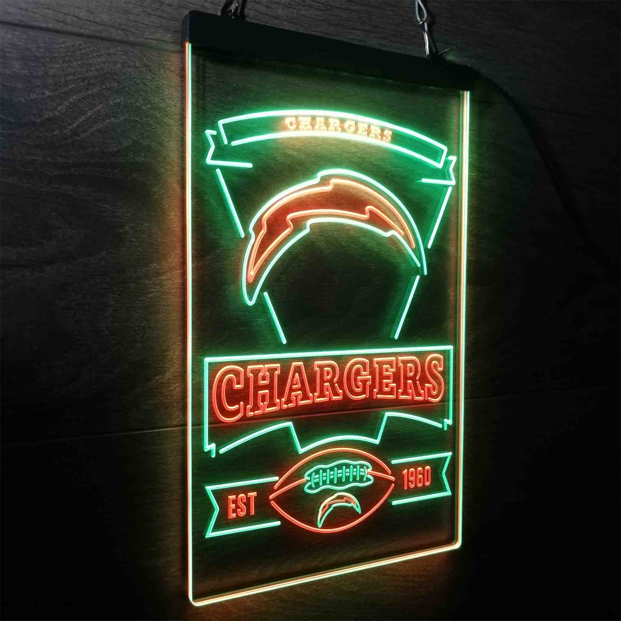 Los Angeles Chargers Est. 1960 LED Neon Sign